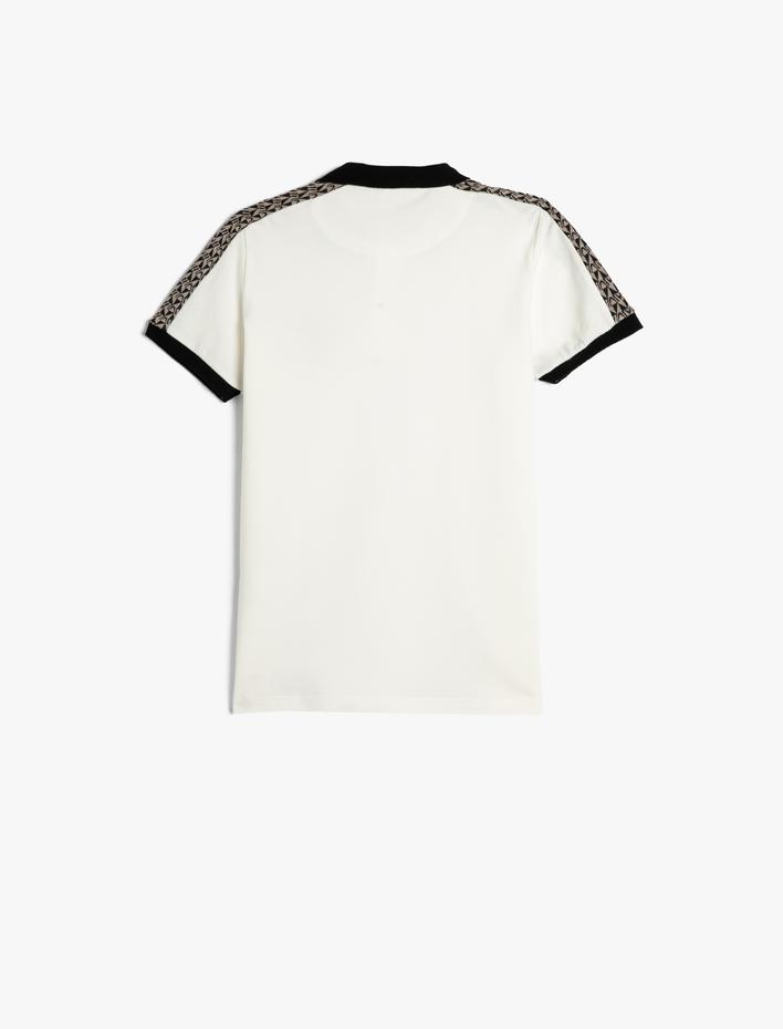 Erkek Çocuk Polo Tişört Kısa Kollu Düğmeli Şerit Detaylı