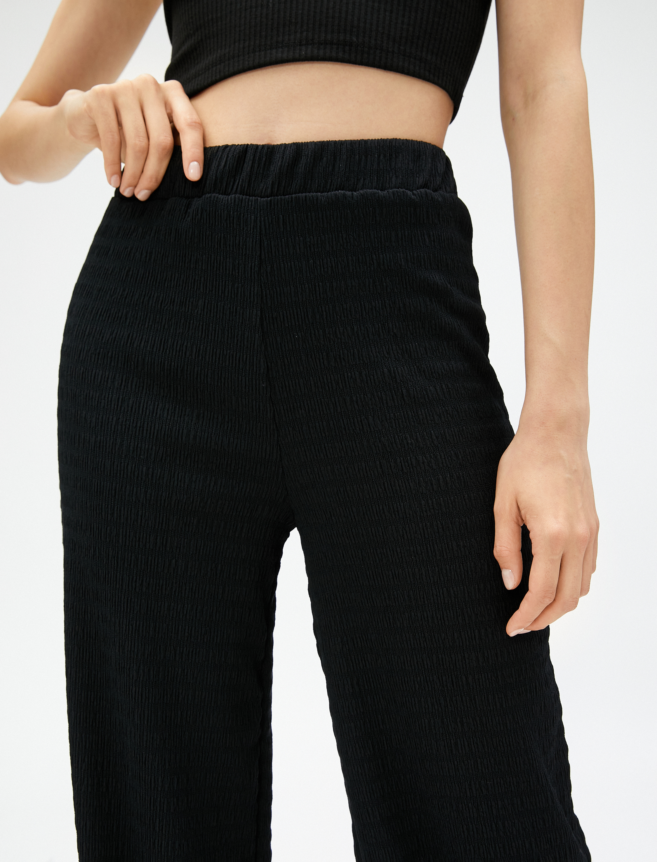   Palazzo Pantolon Beli Lastikli