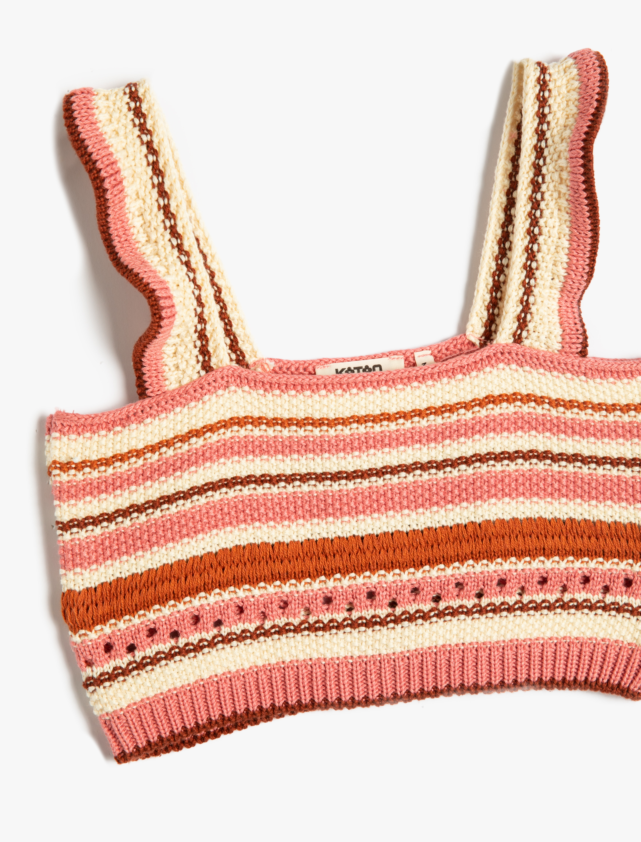  Kız Çocuk Kroşe Crop Üst Askılı