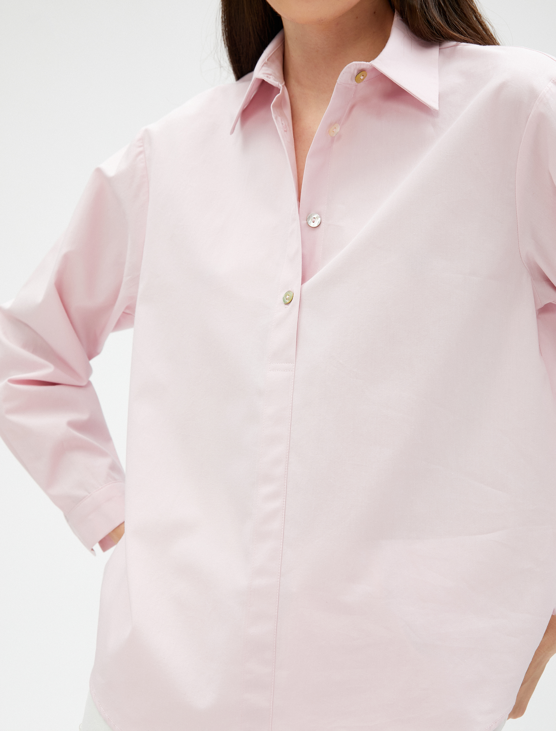   Pamuklu Basic Gömlek Uzun Kollu