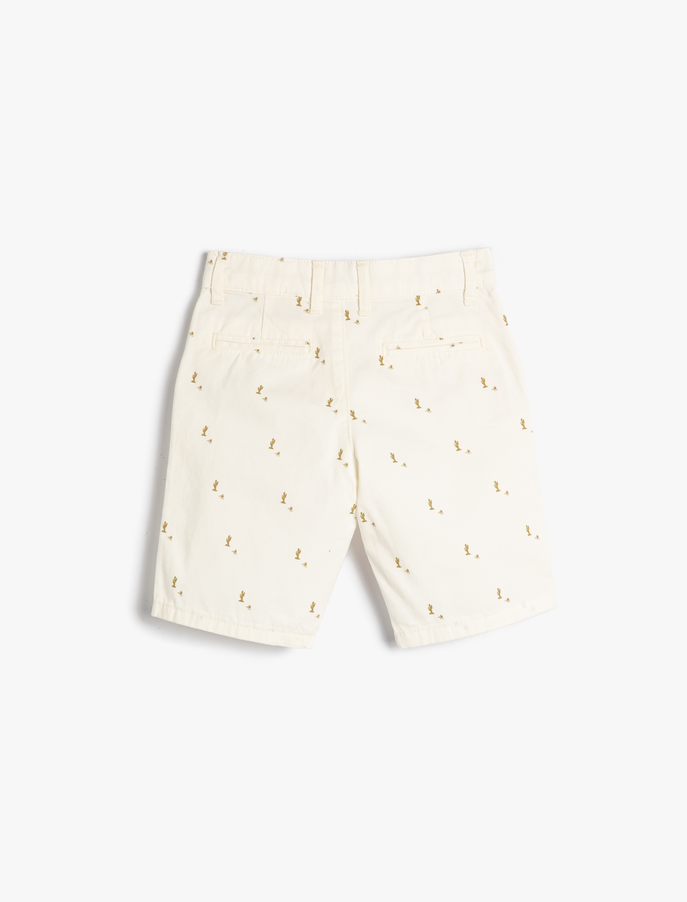  Erkek Çocuk Chino Şort Cepli Pamuklu Beli Ayarlanabilir Lastikli