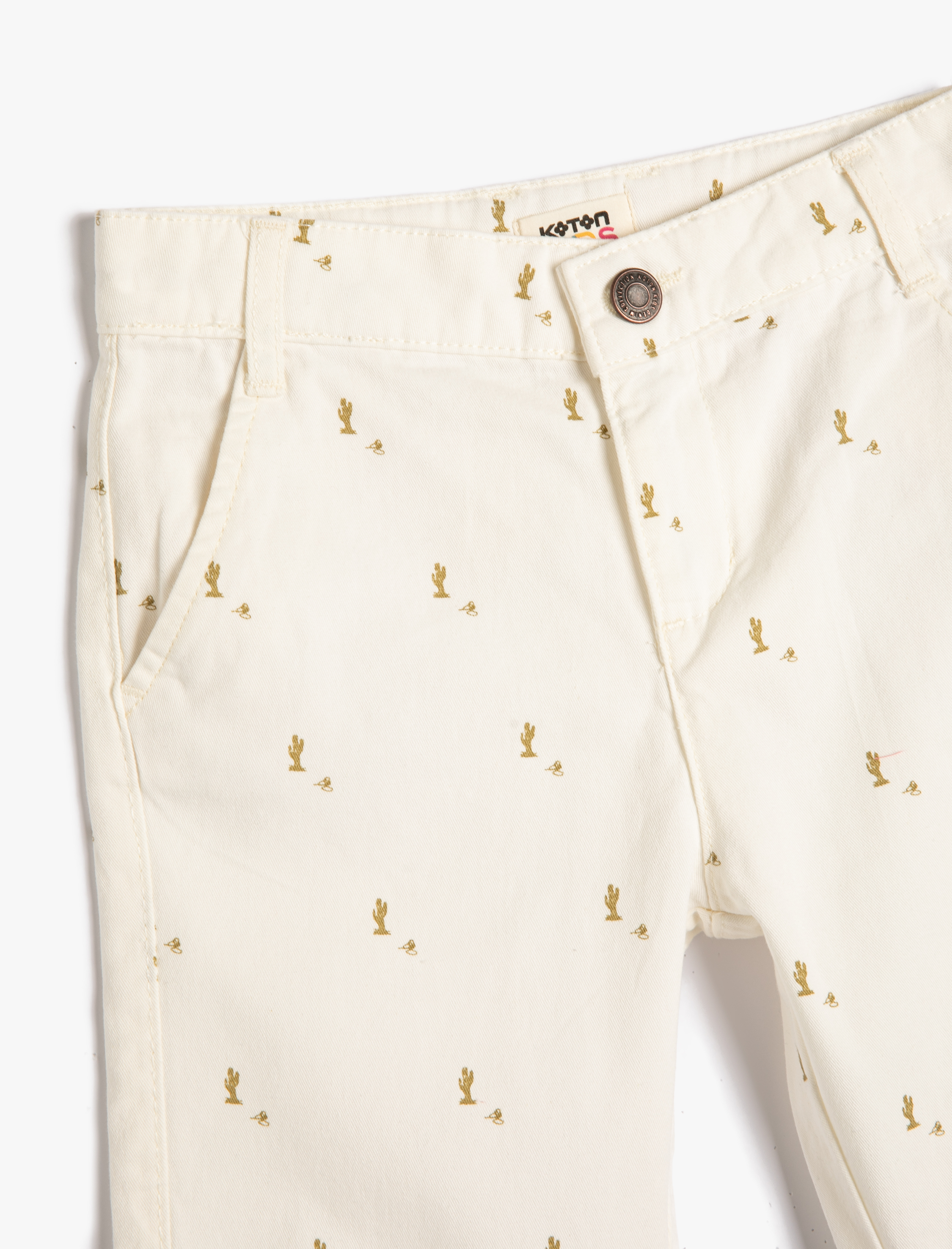  Erkek Çocuk Chino Şort Cepli Pamuklu Beli Ayarlanabilir Lastikli