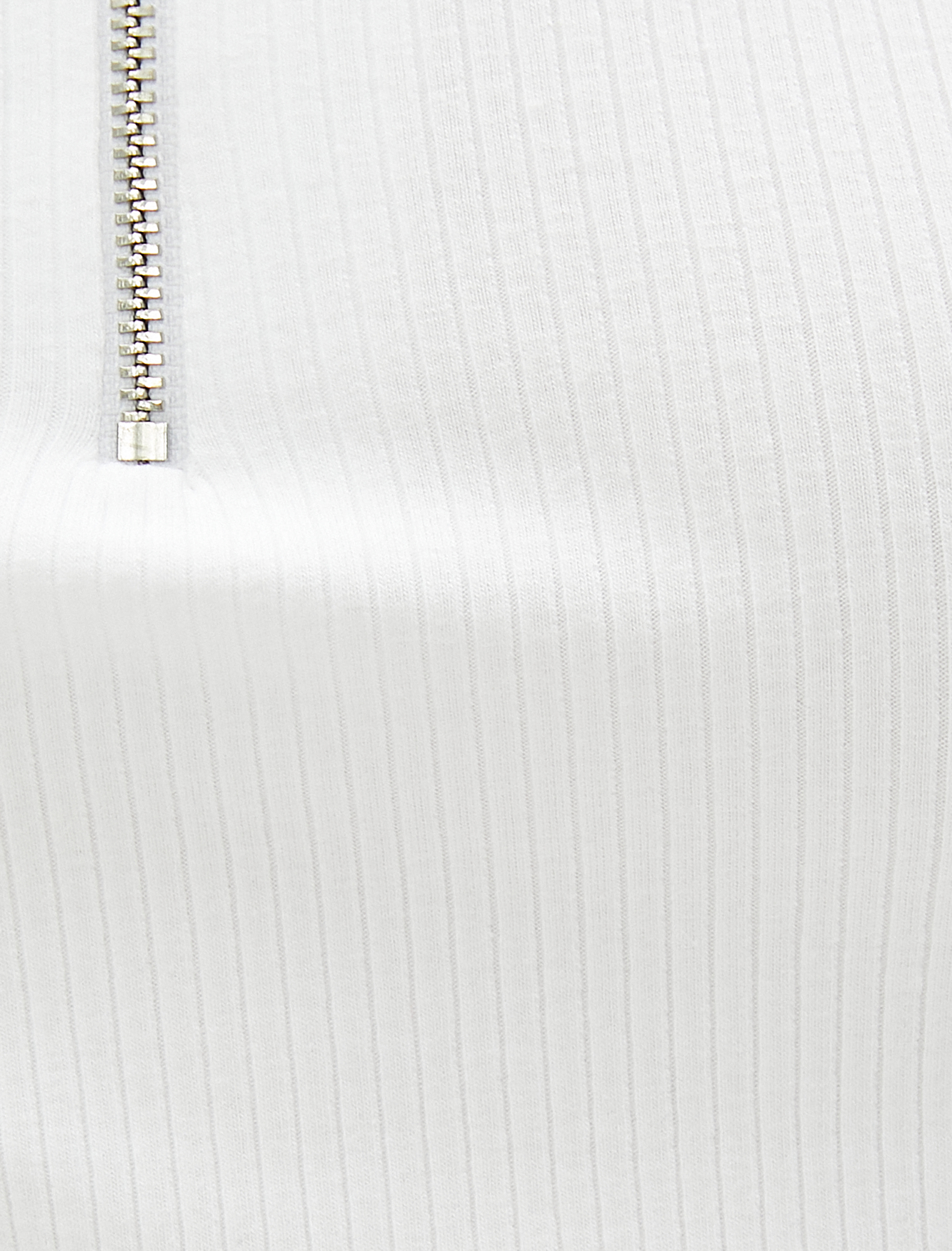   Crop Tişört Polo Yaka Yarım Fermuarlı