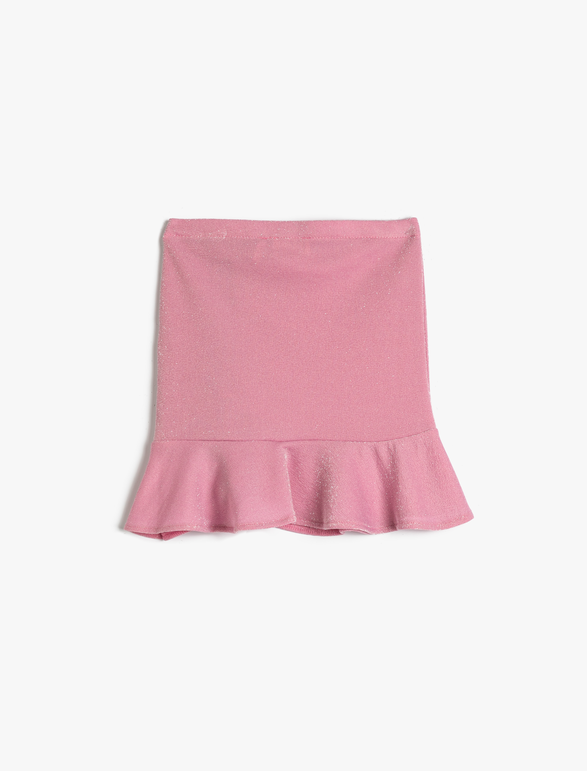 Kız Çocuk Mini Etek Büzgülü Fırfırlı Parıltılı