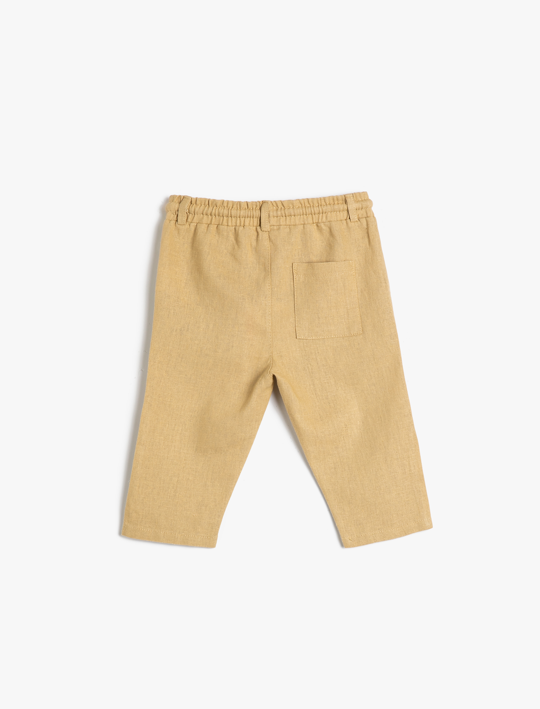  Erkek Bebek Keten Pantolon Beli Bağlamalı Cepli Rahat Kesim
