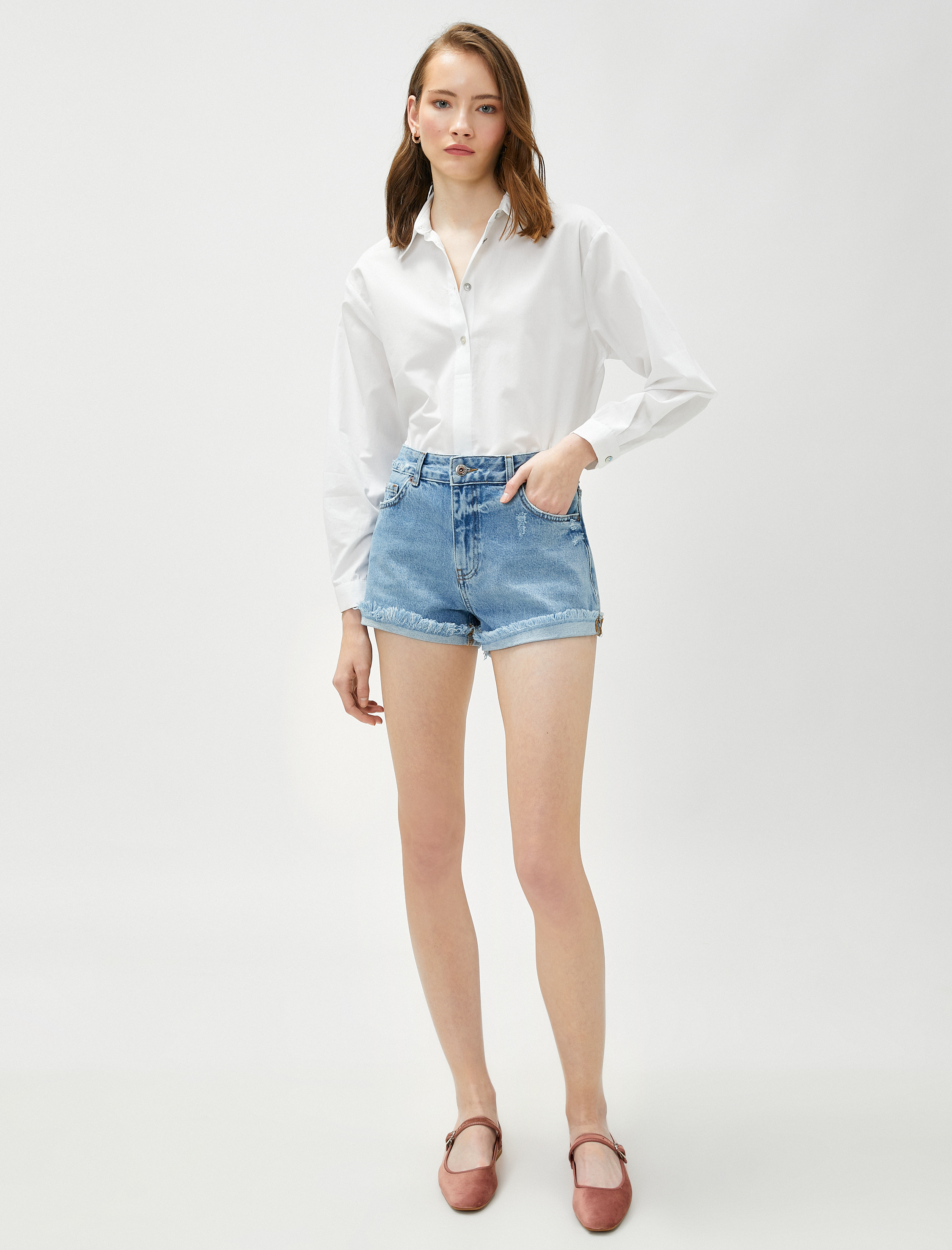   Pamuklu Basic Gömlek Uzun Kollu