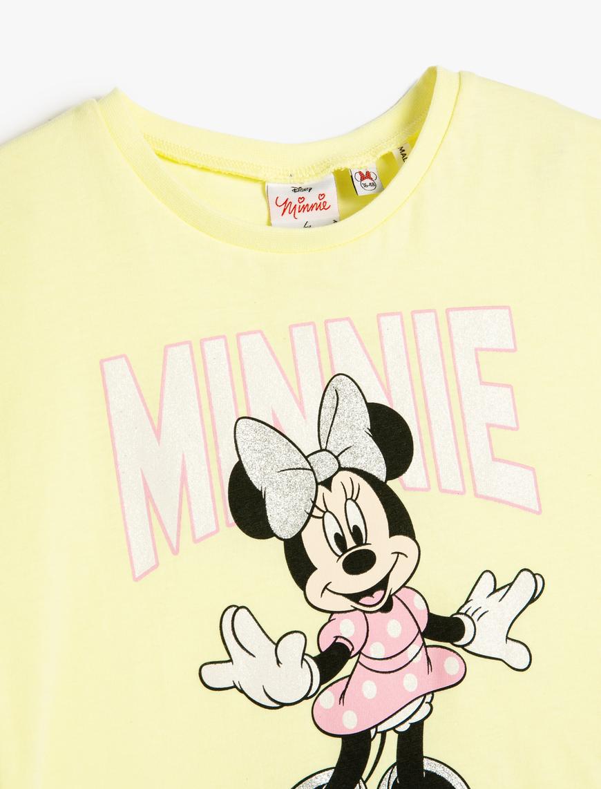  Kız Bebek Minnie Mouse Tişört Lisanslı Pamuklu