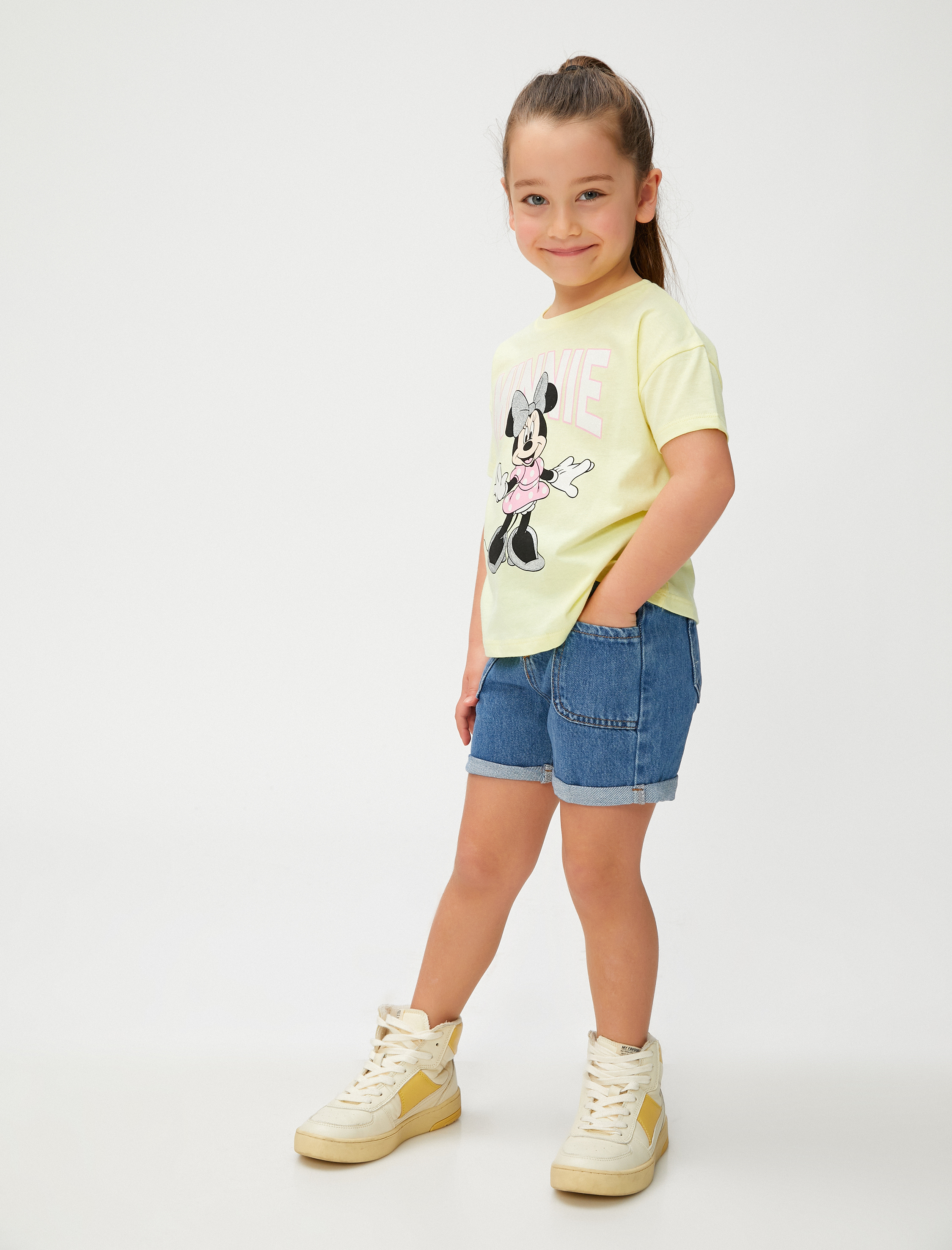  Kız Bebek Minnie Mouse Tişört Lisanslı Pamuklu
