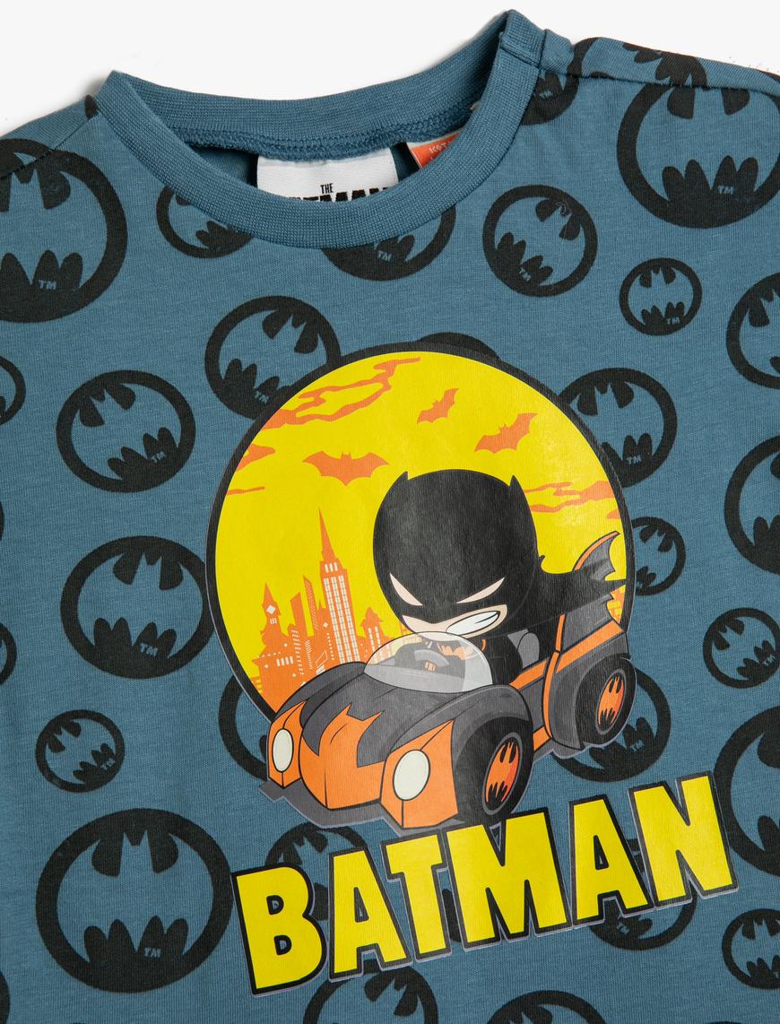  Erkek Bebek Batman Tişört Lisanslı Kısa Kollu Bisiklet Yaka Pamuklu