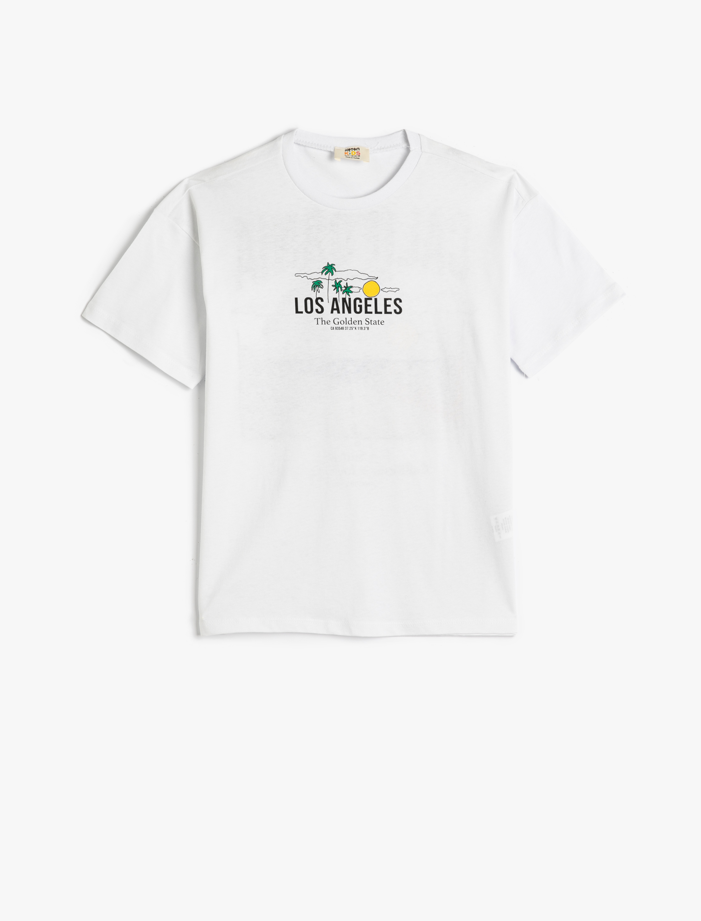  Erkek Çocuk Tişört Baskılı Kısa Kollu Bisiklet Yaka Pamuklu