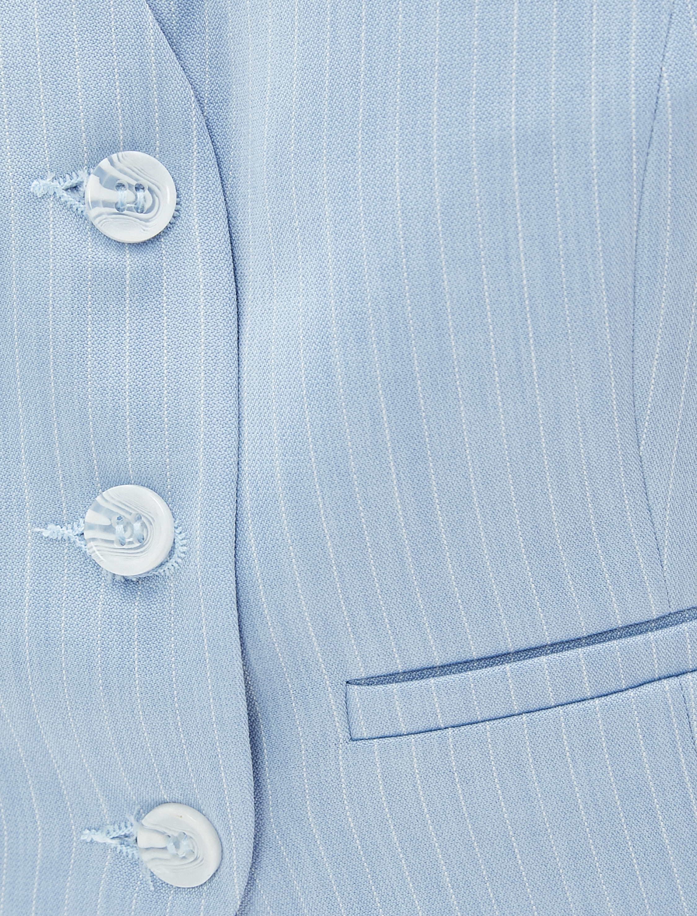   Crop Blazer Yelek Düğmeli Cep Detaylı