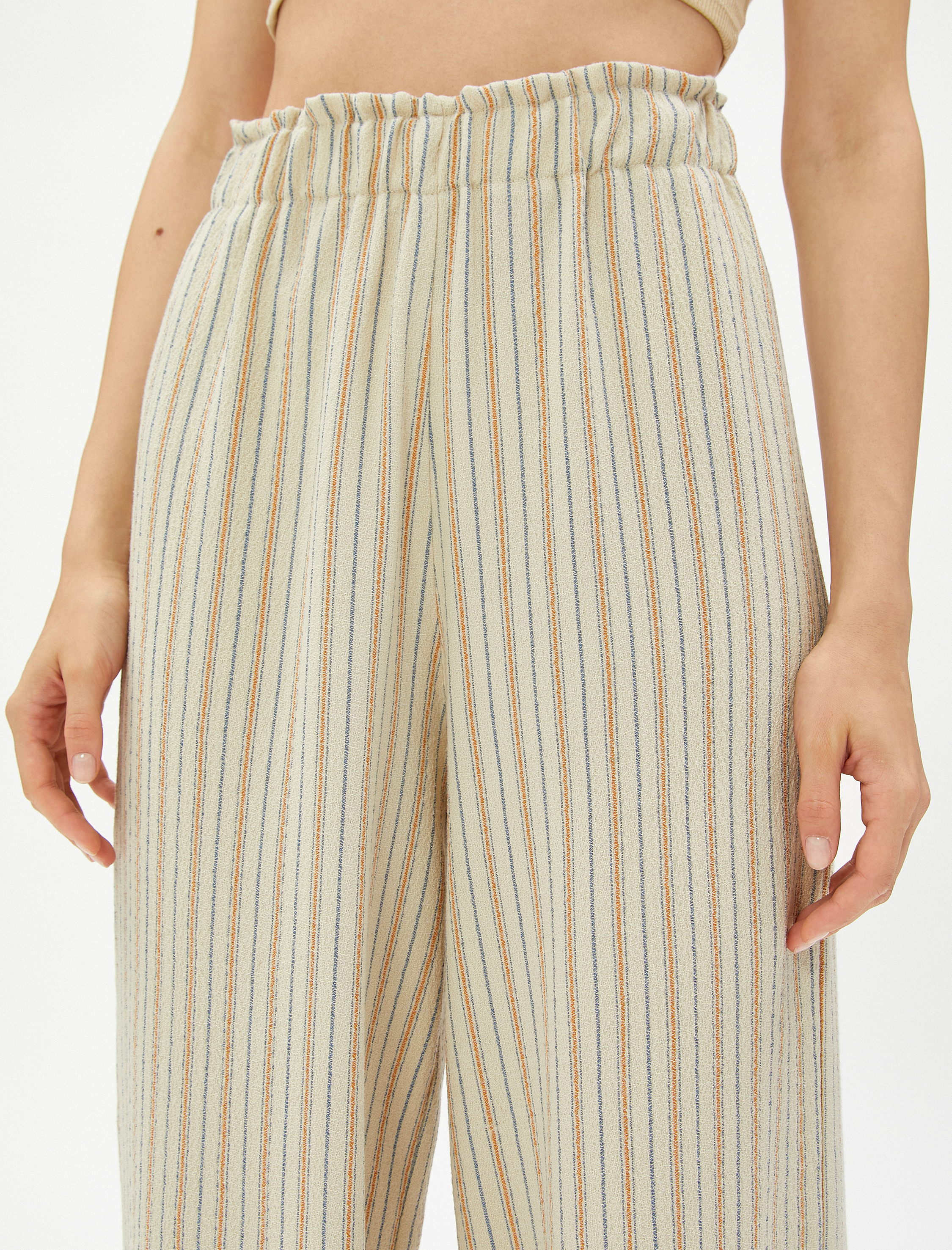   Palazzo Pantolon Beli Lastikli