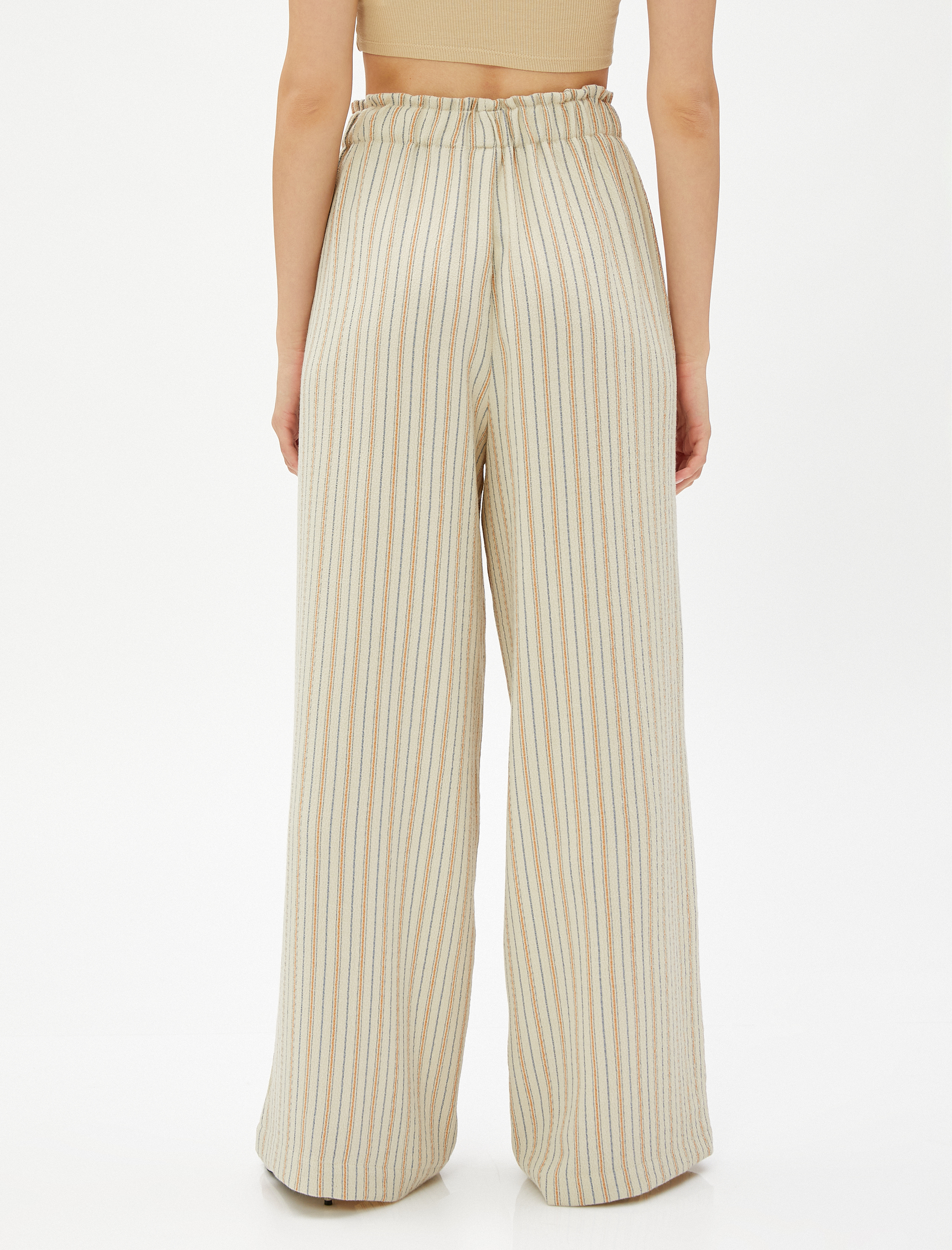   Palazzo Pantolon Beli Lastikli