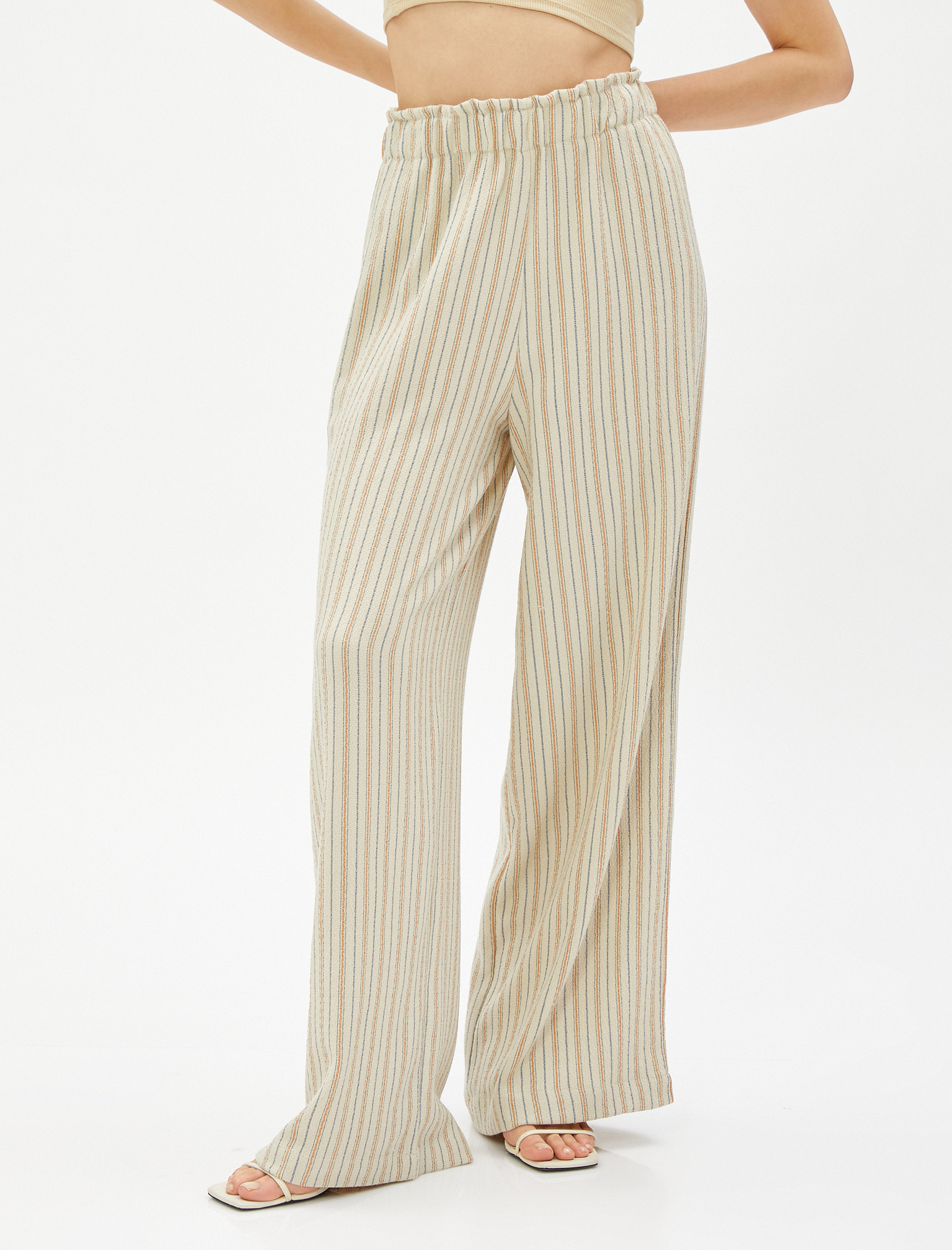   Palazzo Pantolon Beli Lastikli