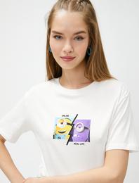 Minions Tişört Lisanslı Sırt Baskılı Bisiklet Yaka