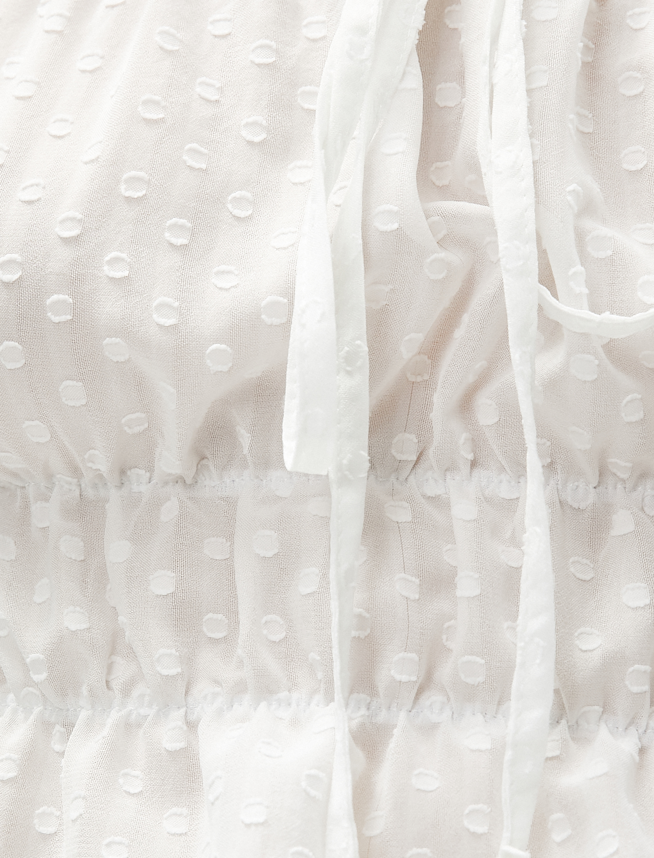   Crop Bluz Balon Kollu Kare Yaka Bağlama Detaylı Fırfırlı