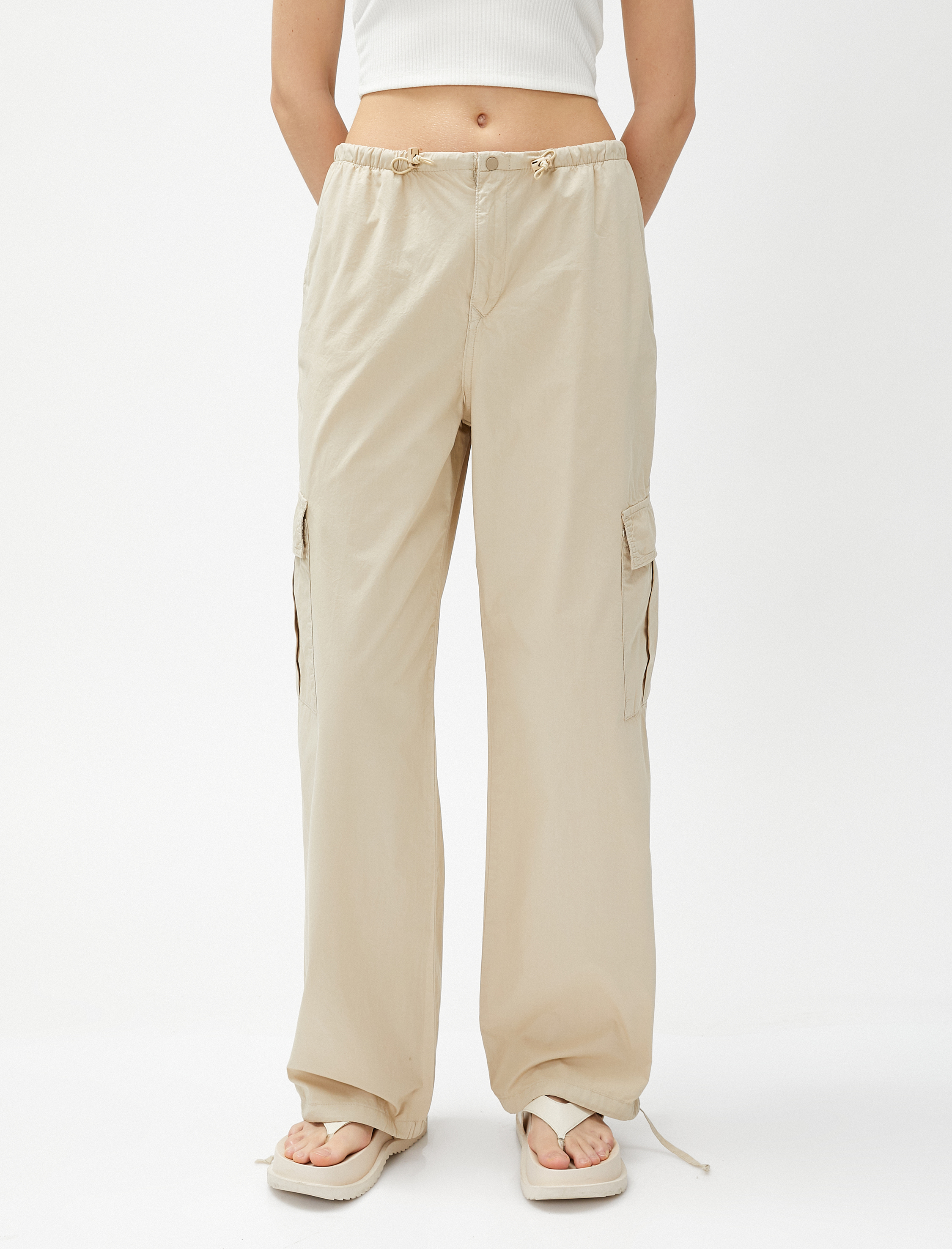   Paraşüt Pantolon Kargo Cep Detaylı Stoperli