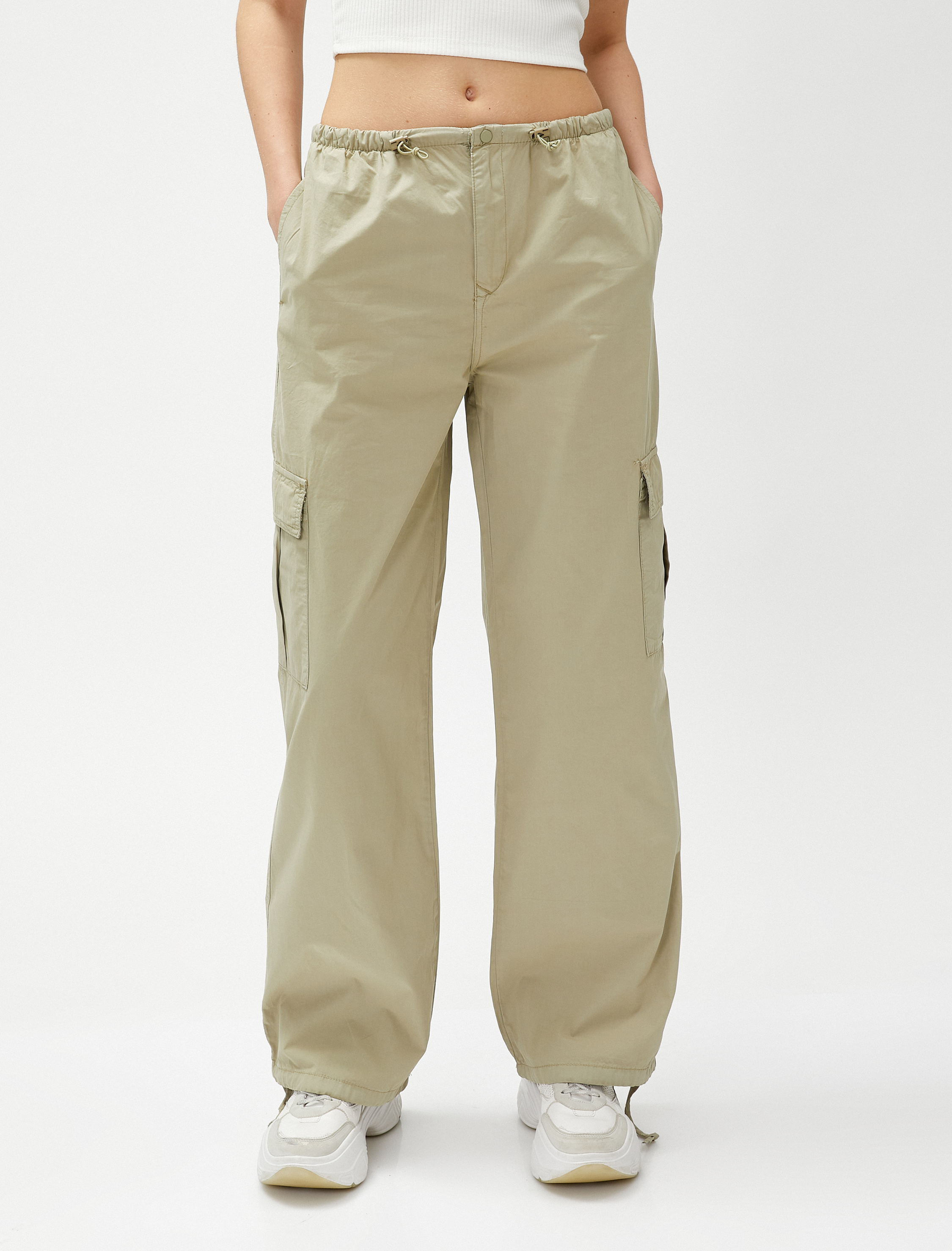   Paraşüt Pantolon Kargo Cep Detaylı Stoperli