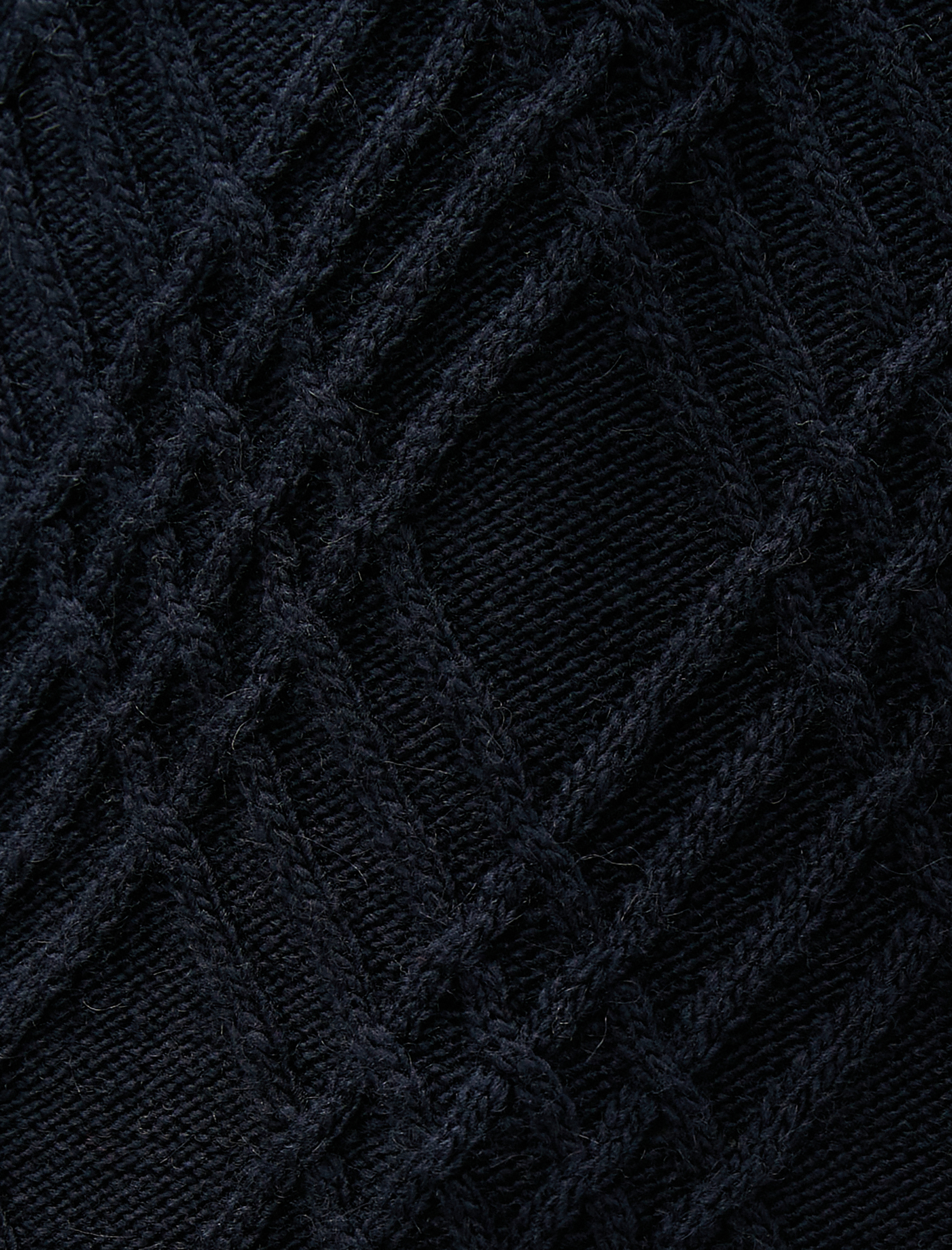   Triko Kazak Baklava Desenli Uzun Kollu Bisiklet Yaka