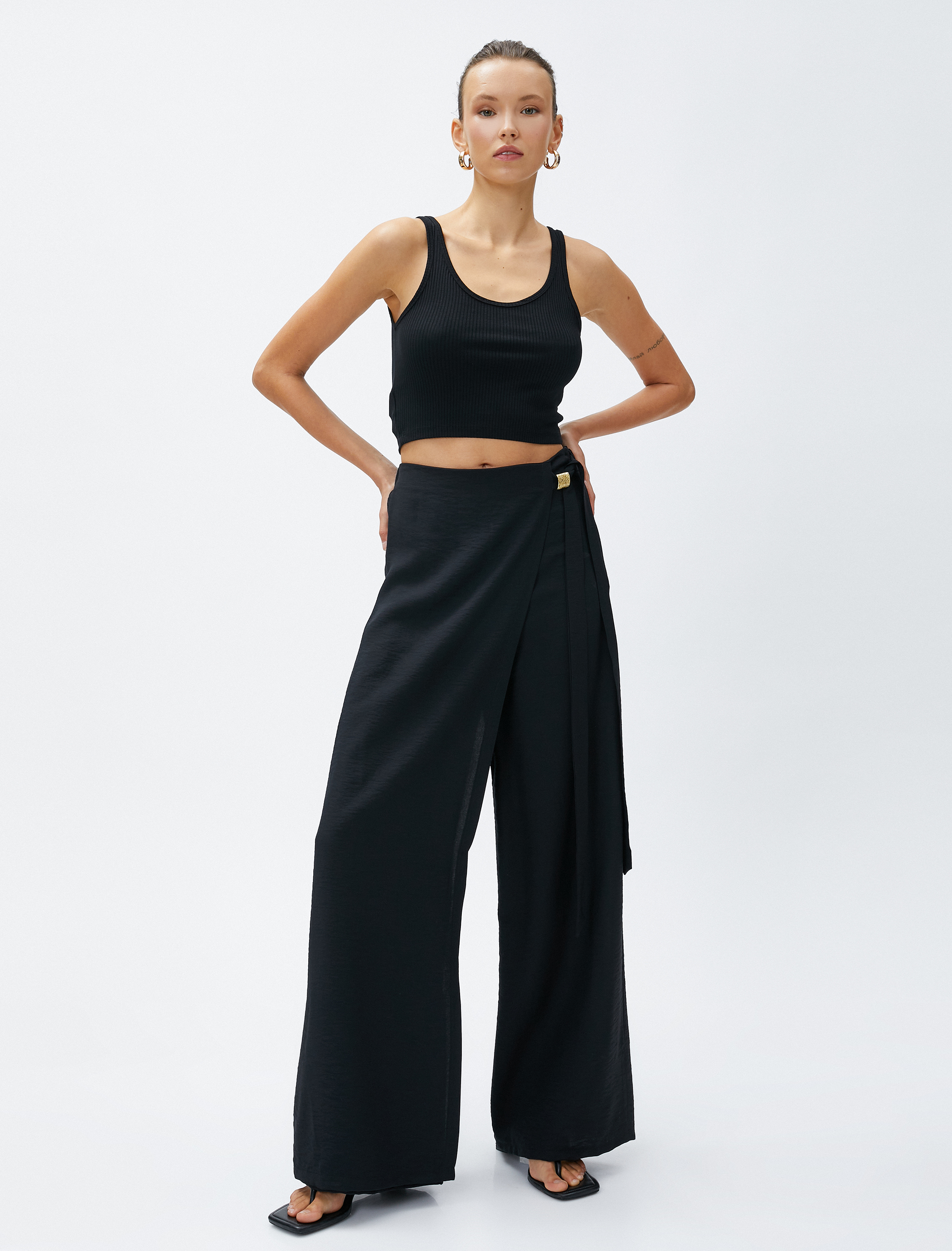   Palazzo Pantolon Anvelop Kapama Detaylı