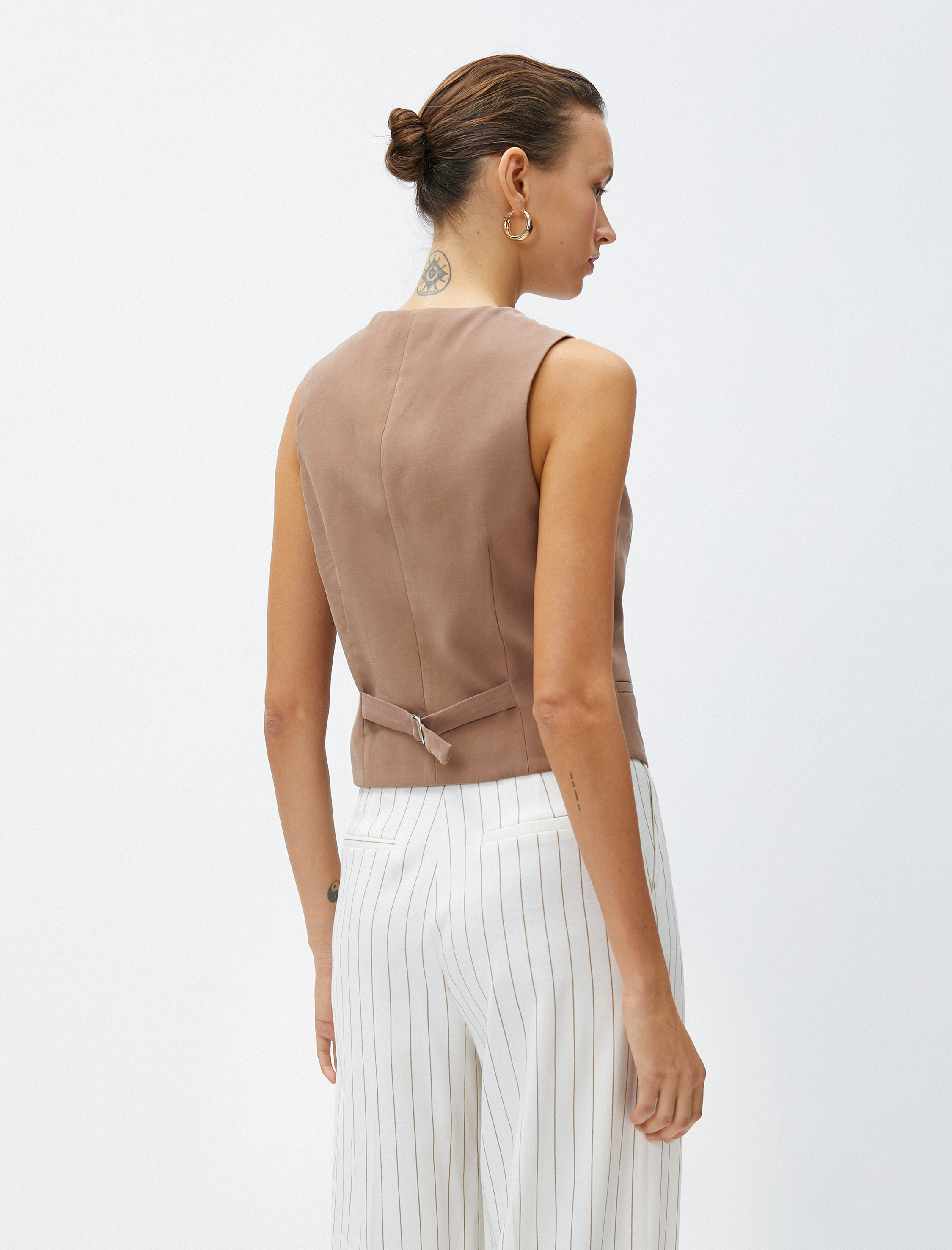   Blazer Yelek Düğmeli Cep Detaylı