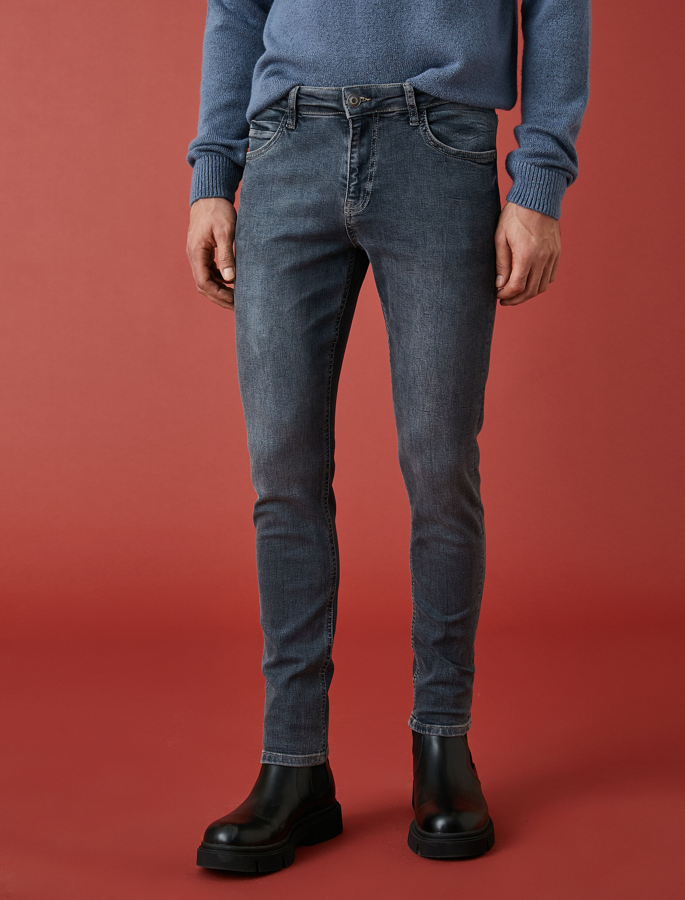 Lacivert Erkek Skinny Fit Kot Pantolon Michael Jean 3WAM40030ND Koton