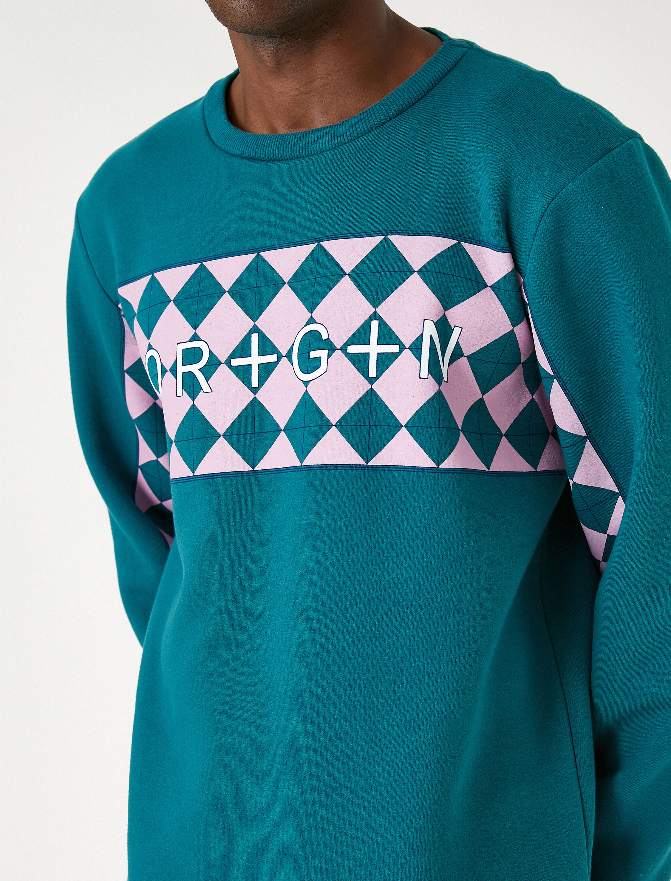   Slogan Baskılı Sweatshirt Şardonlu