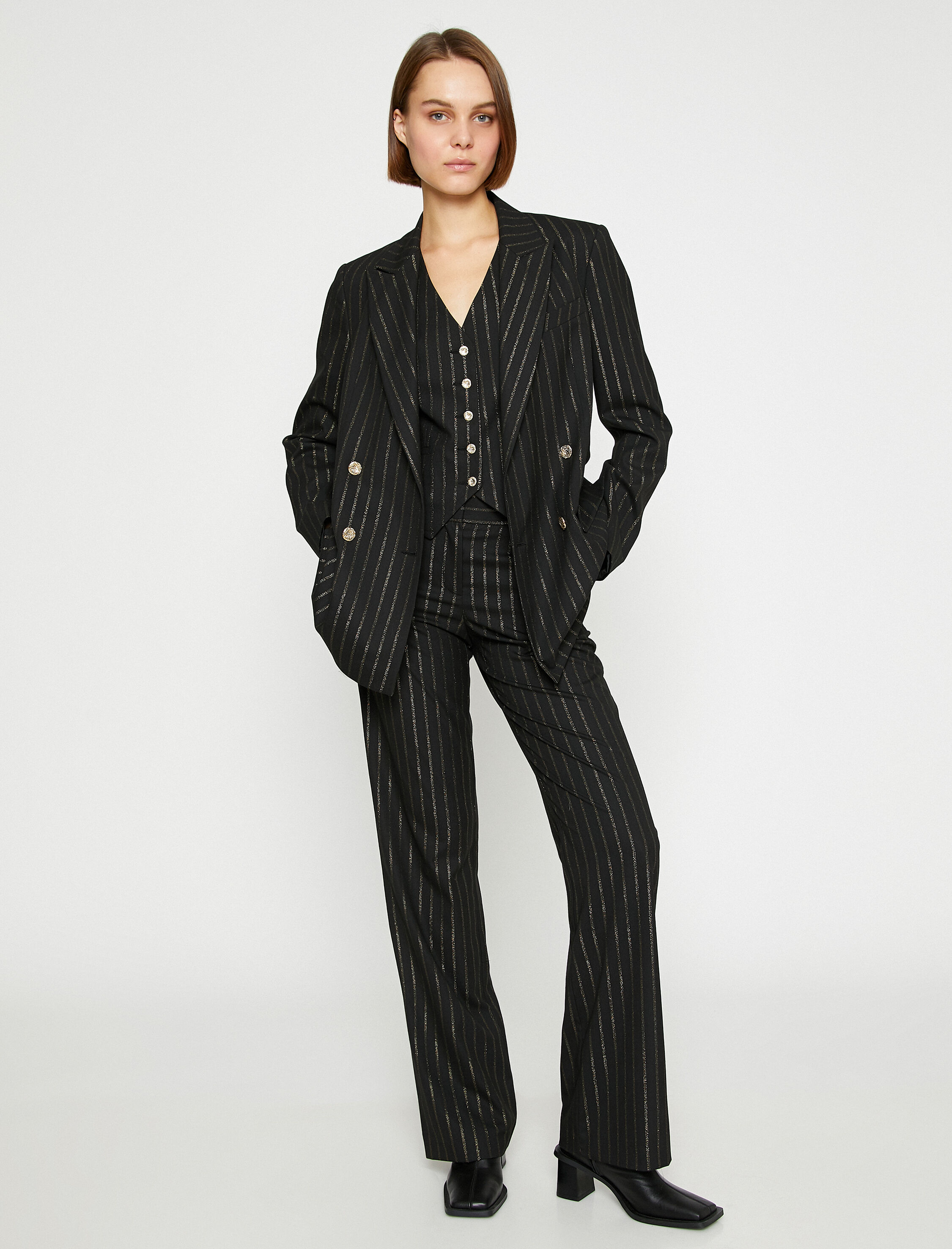   Pırıltılı Bol Paça Pantolon