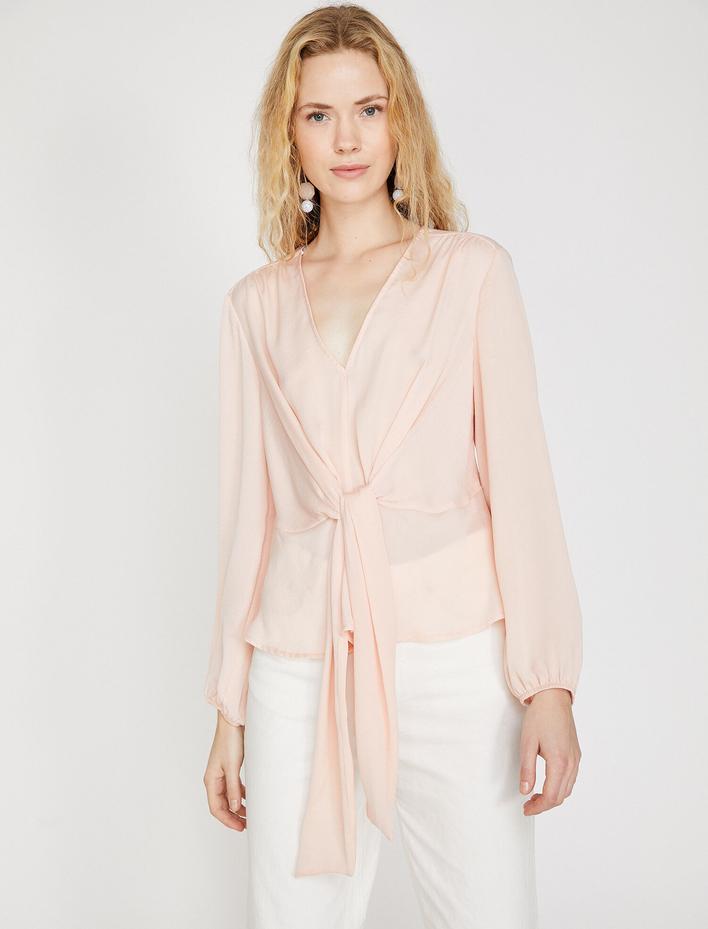  Beli Bağlamalı Bluz