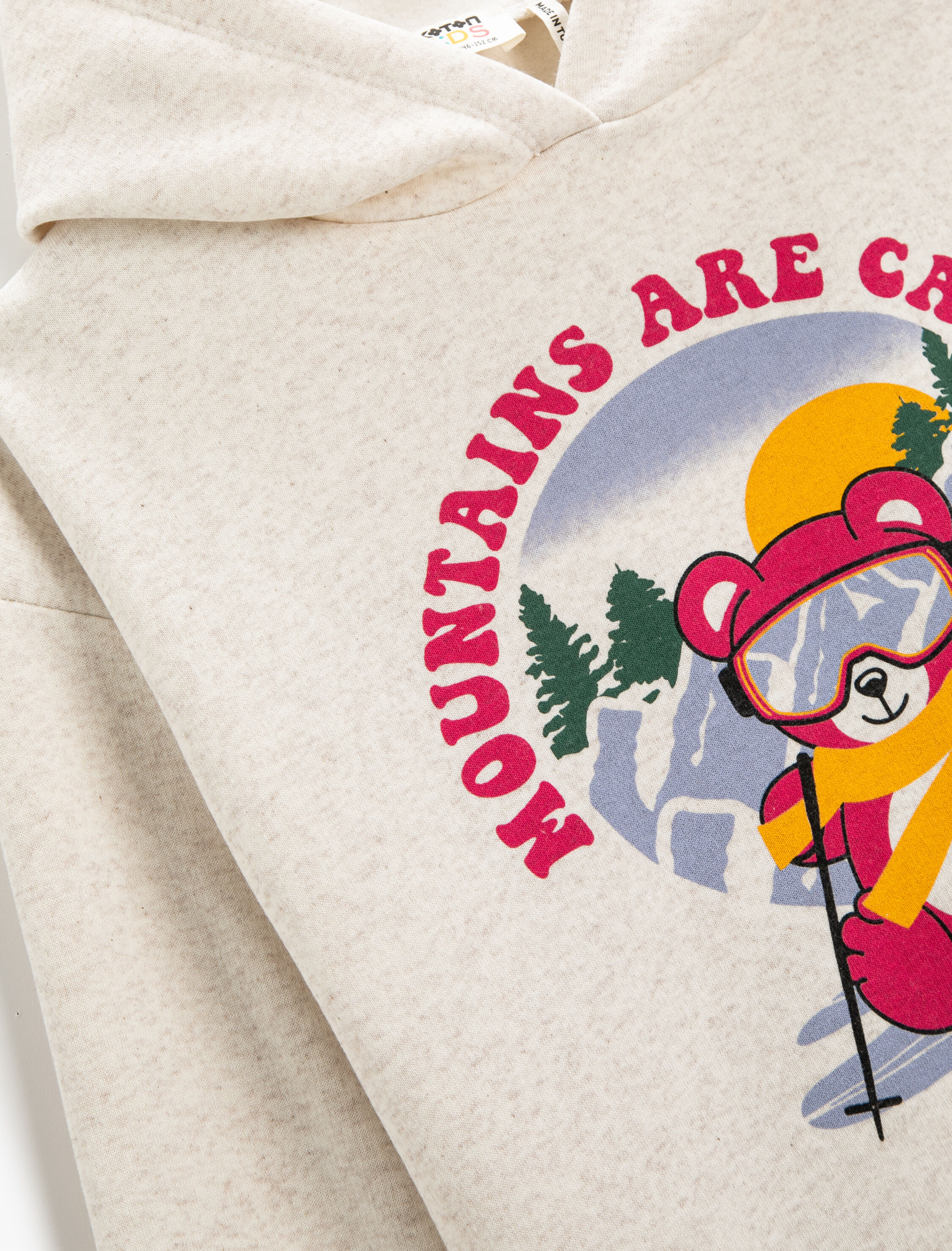  Kız Çocuk Baskılı Kapüşonlu Sweatshirt