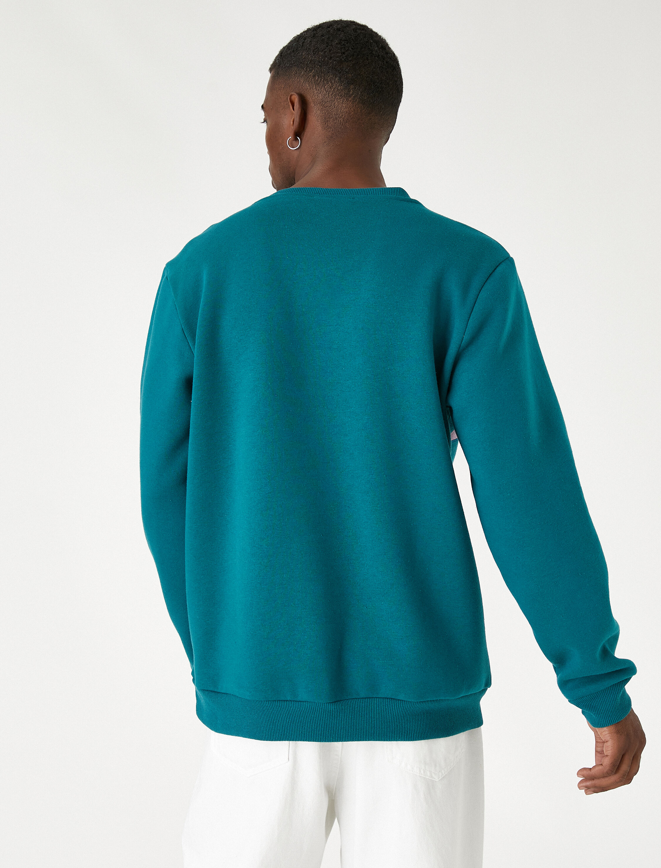   Slogan Baskılı Sweatshirt Şardonlu