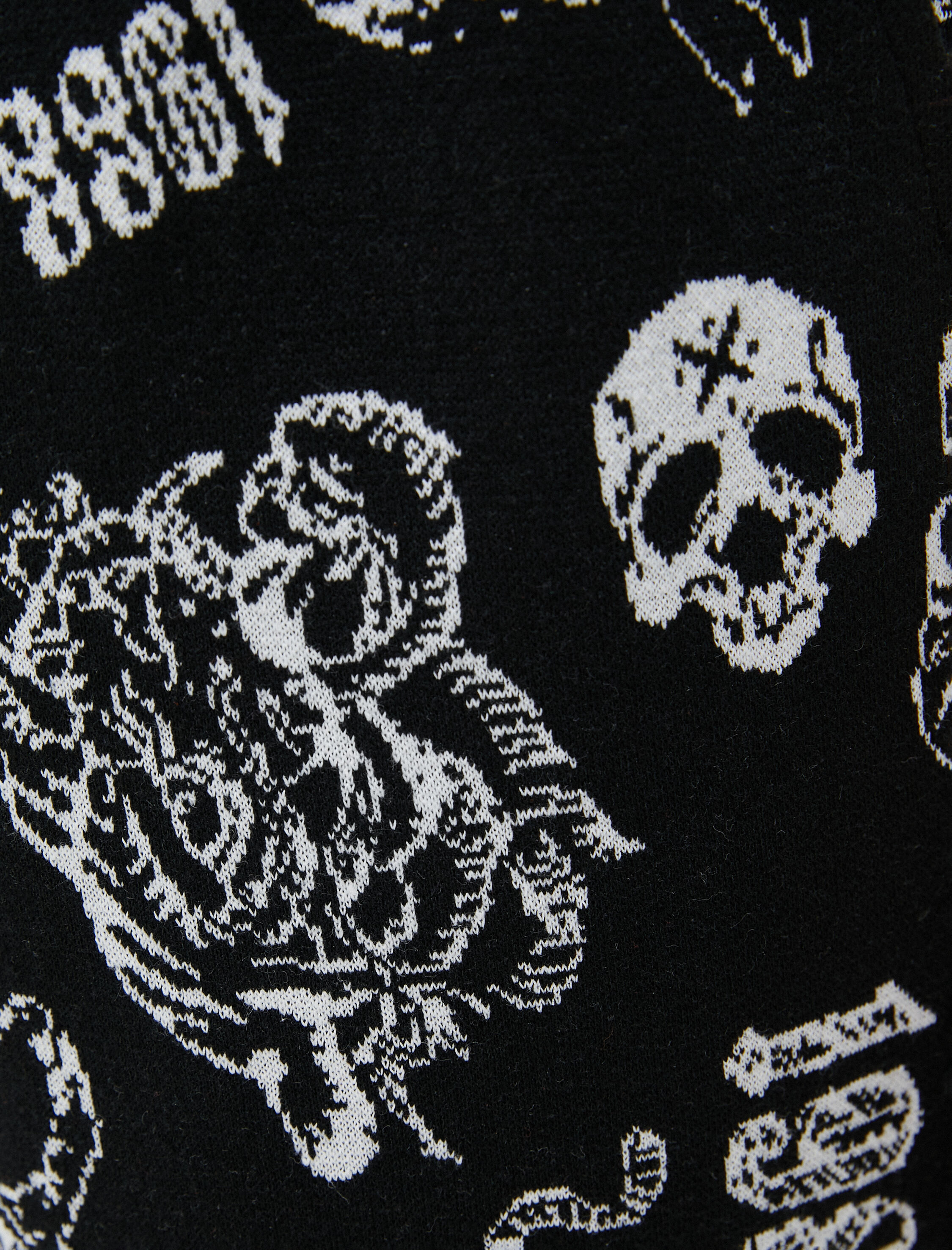   Jogger Eşofman Altı Kuru Kafa Baskılı Cepli Beli Bağcıklı