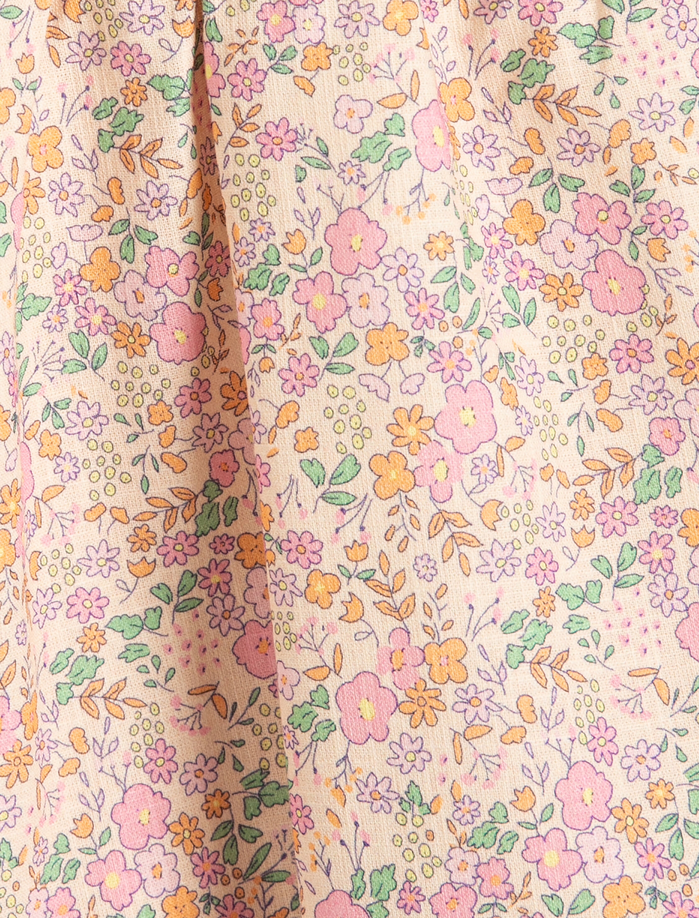  Kız Bebek Elbise Çiçekli Geniş Bebe Yaka Kısa Kollu Pamuklu