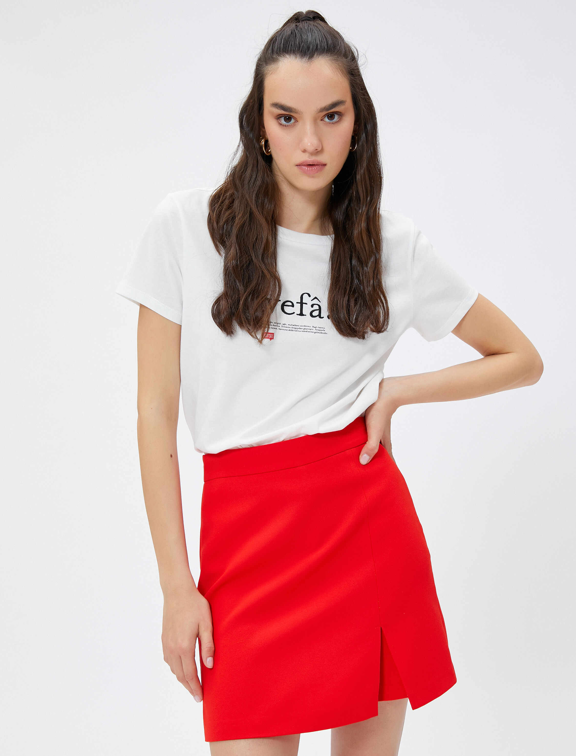   Lûgat365 Lisanslı Tişört Vefâ Baskılı Kısa Kollu Bisiklet Yaka Pamuklu