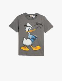 Donald Duck Baskılı Tişört Lisanslı Kısa Kollu Pamuklu