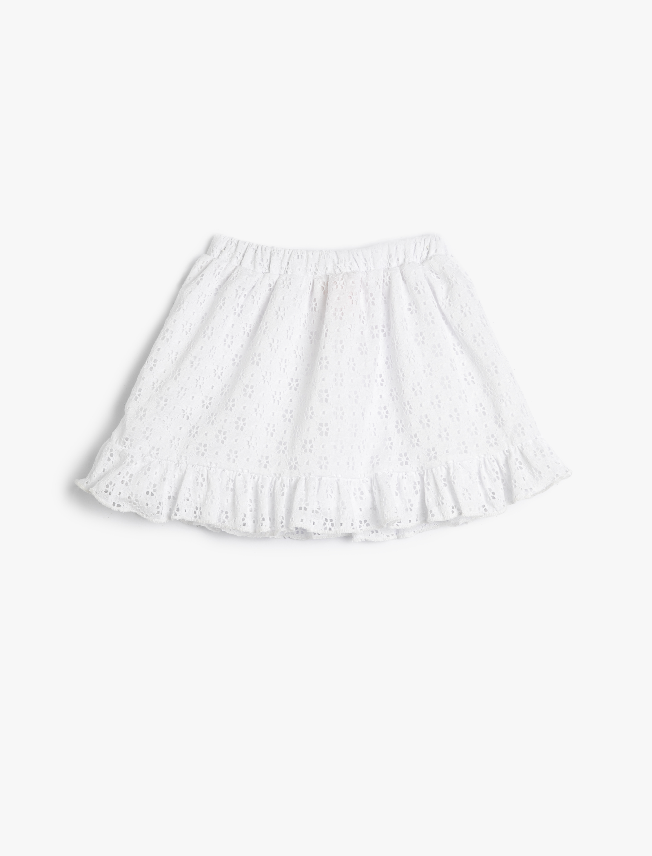 Kız Bebek Etek Fistolu Fırfırlı Beli Lastikli Pamuklu