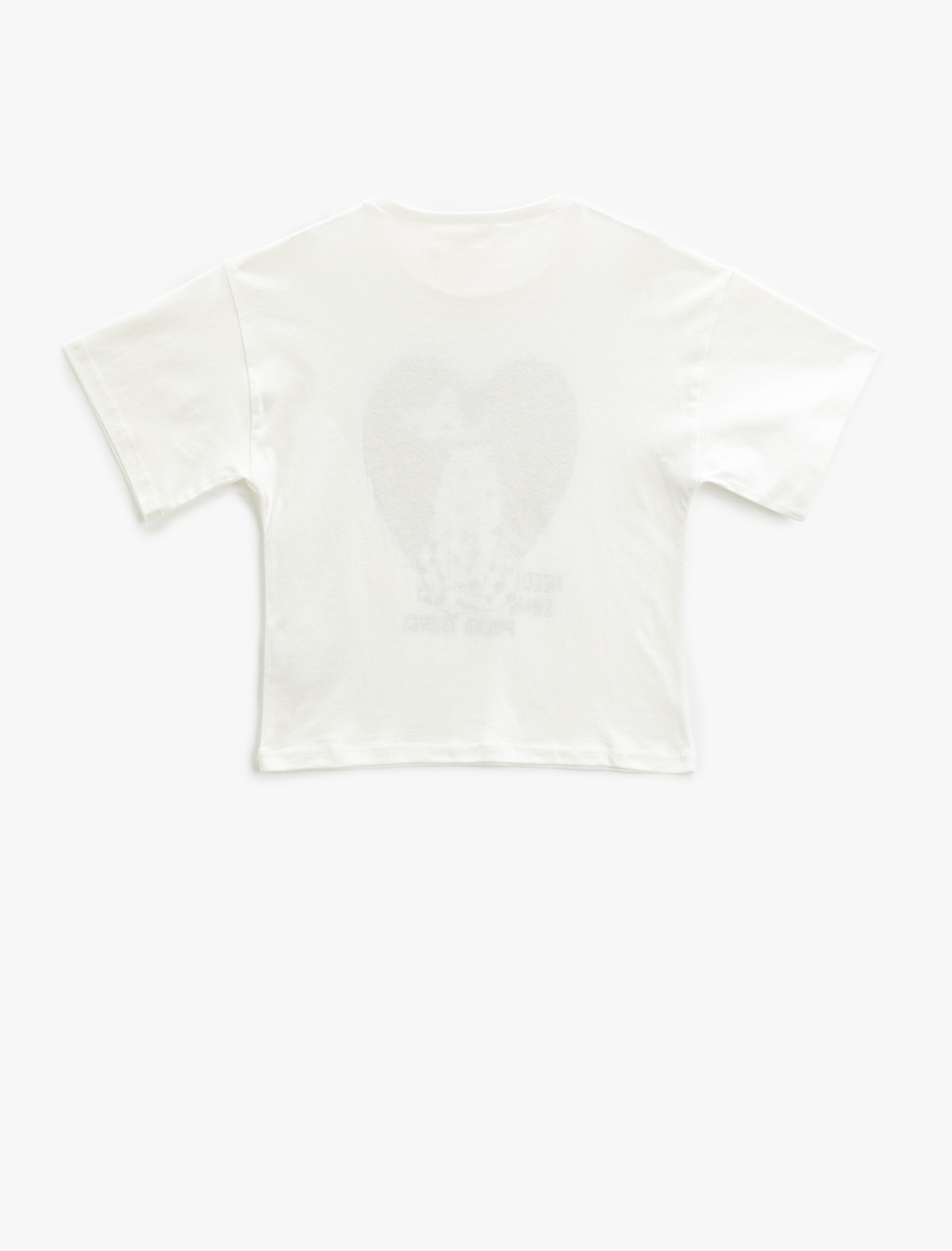  Kız Çocuk Tişört Kısa Kollu Köpek Baskılı Simli