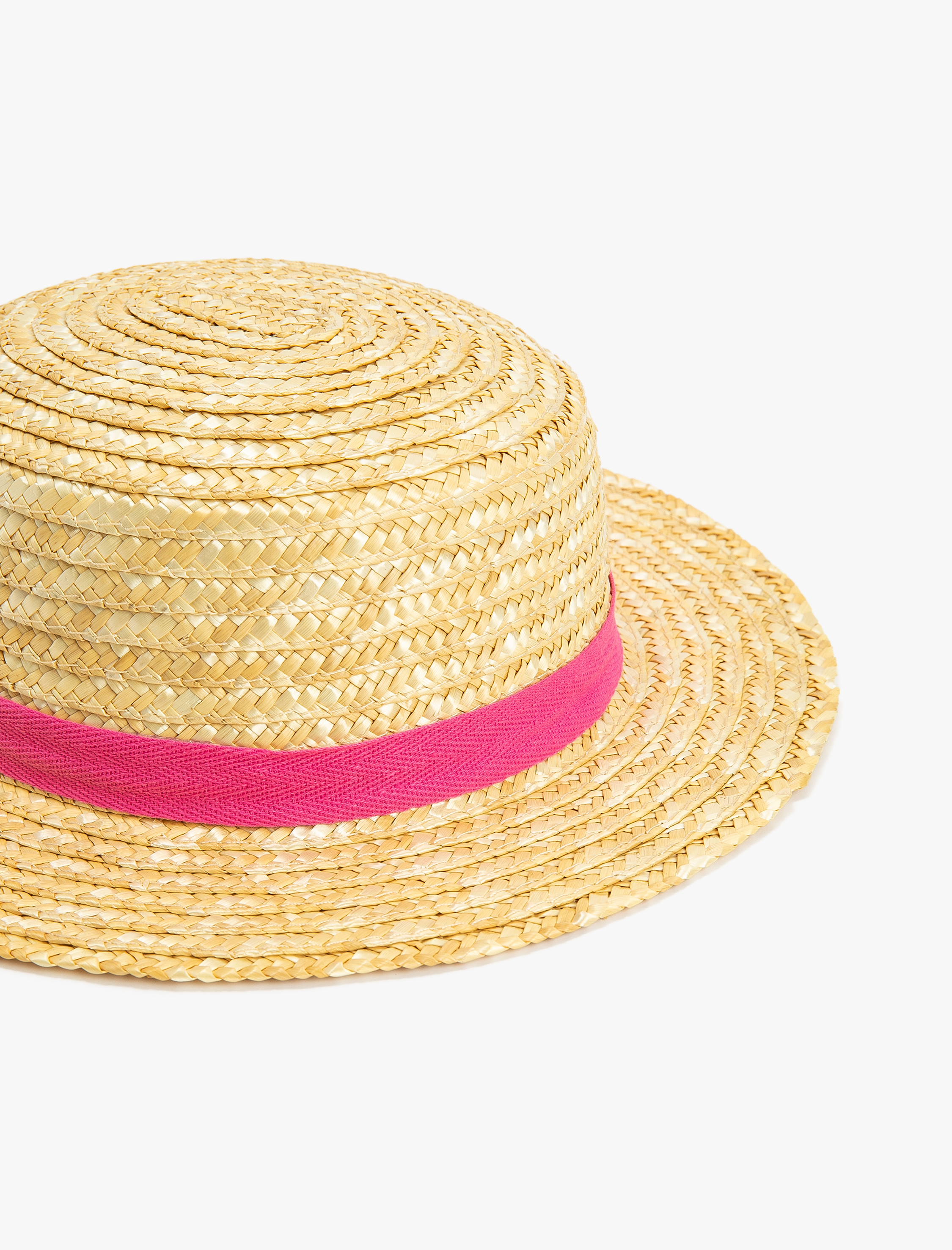  Kız Çocuk Hasır Şapka Bant Detaylı