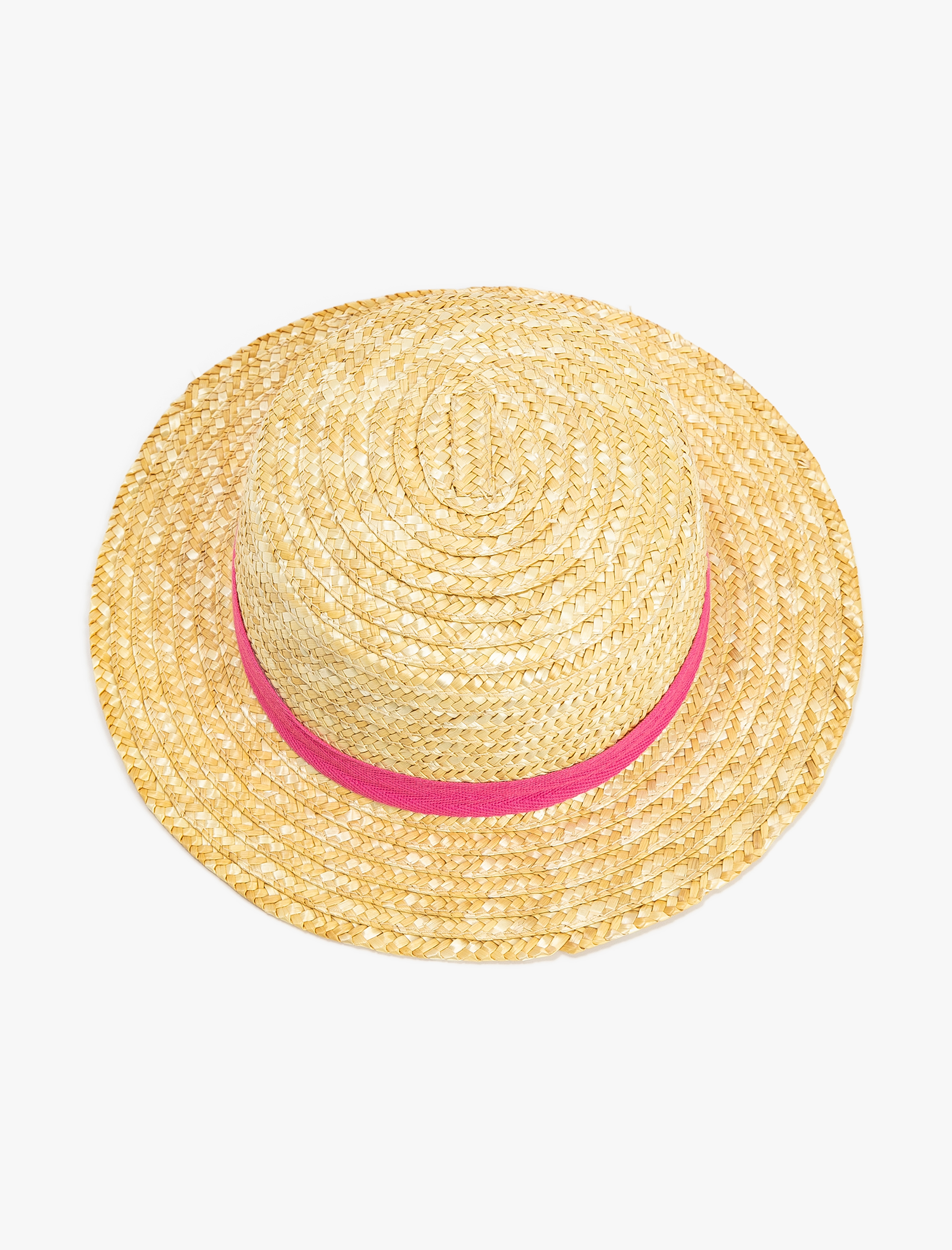  Kız Çocuk Hasır Şapka Bant Detaylı