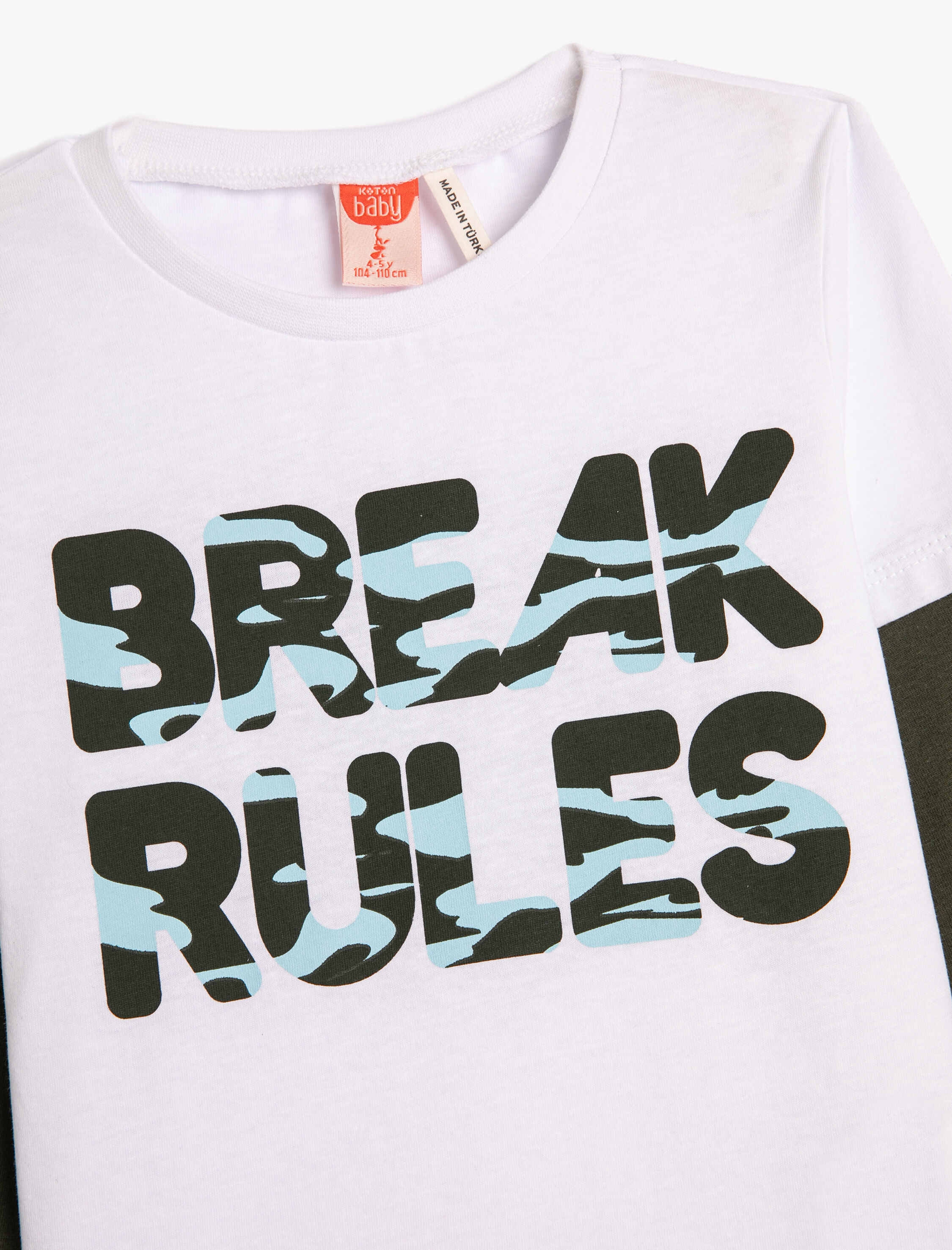  Erkek Bebek Uzun Kollu Tişört Baskılı Bisiklet Yaka Pamuklu