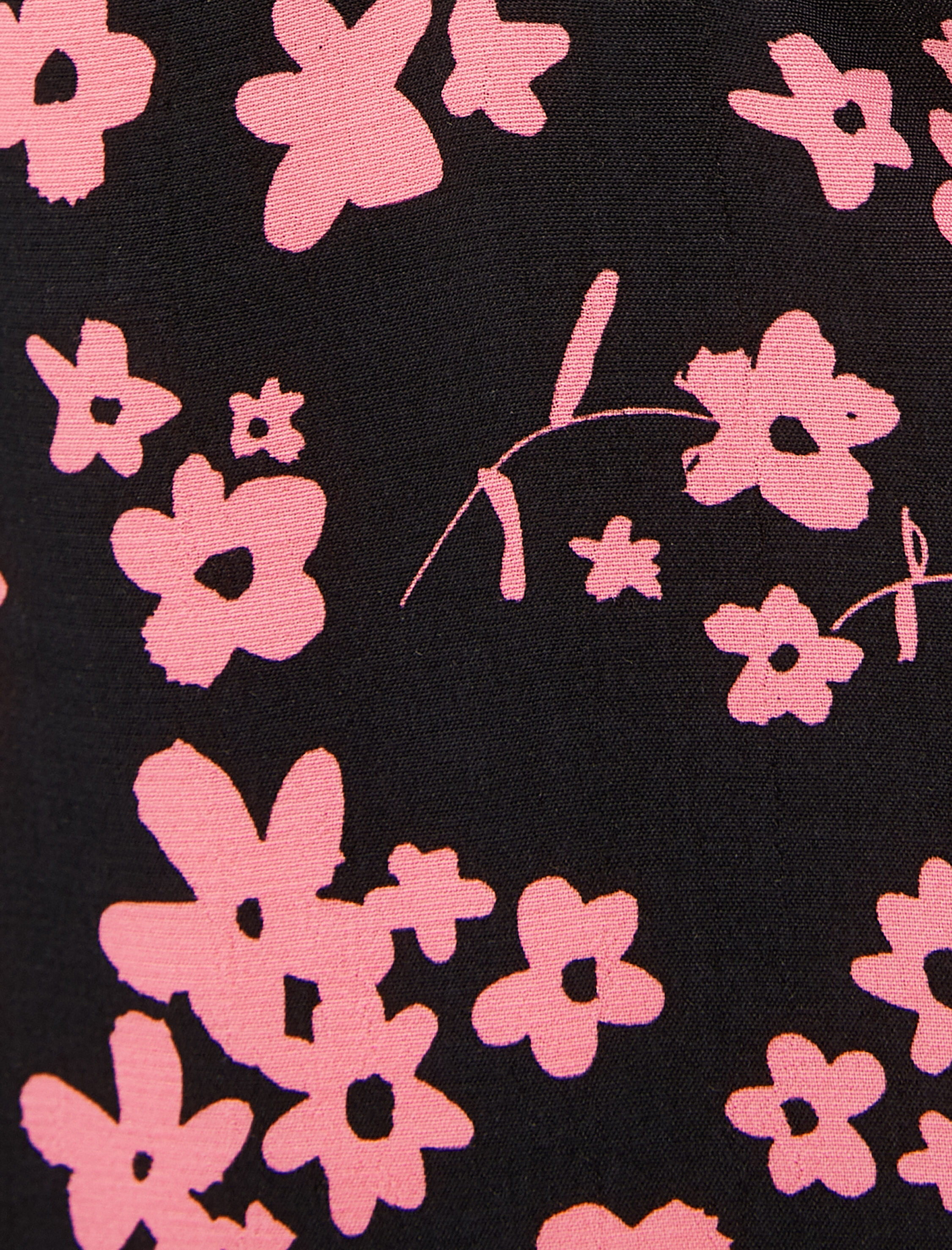 Çiçekli Mini Viskon Elbise Kısa Kollu V Yaka