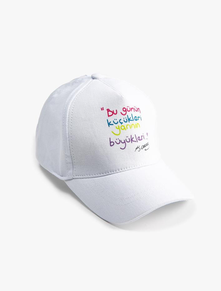 Kız Çocuk / Erkek Çocuk Şapka Cap Pamuklu Baskılı 100. Yıla Özel