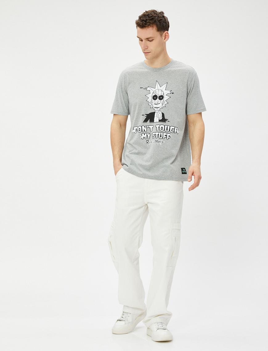   Rick and Morty Oversize Tişört Lisanslı Baskılı