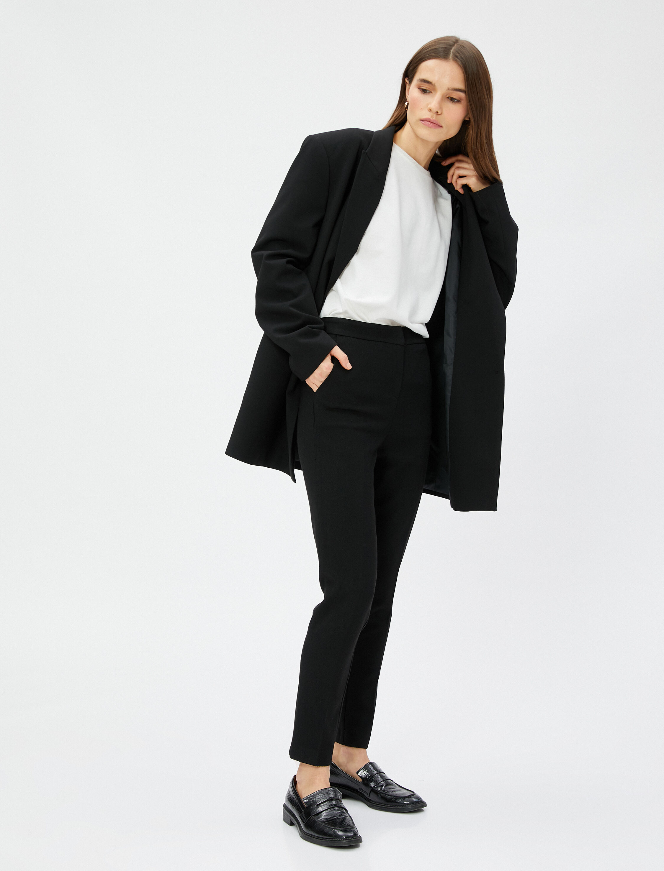   Basic Cigarette Kumaş Pantolon Slim Fit