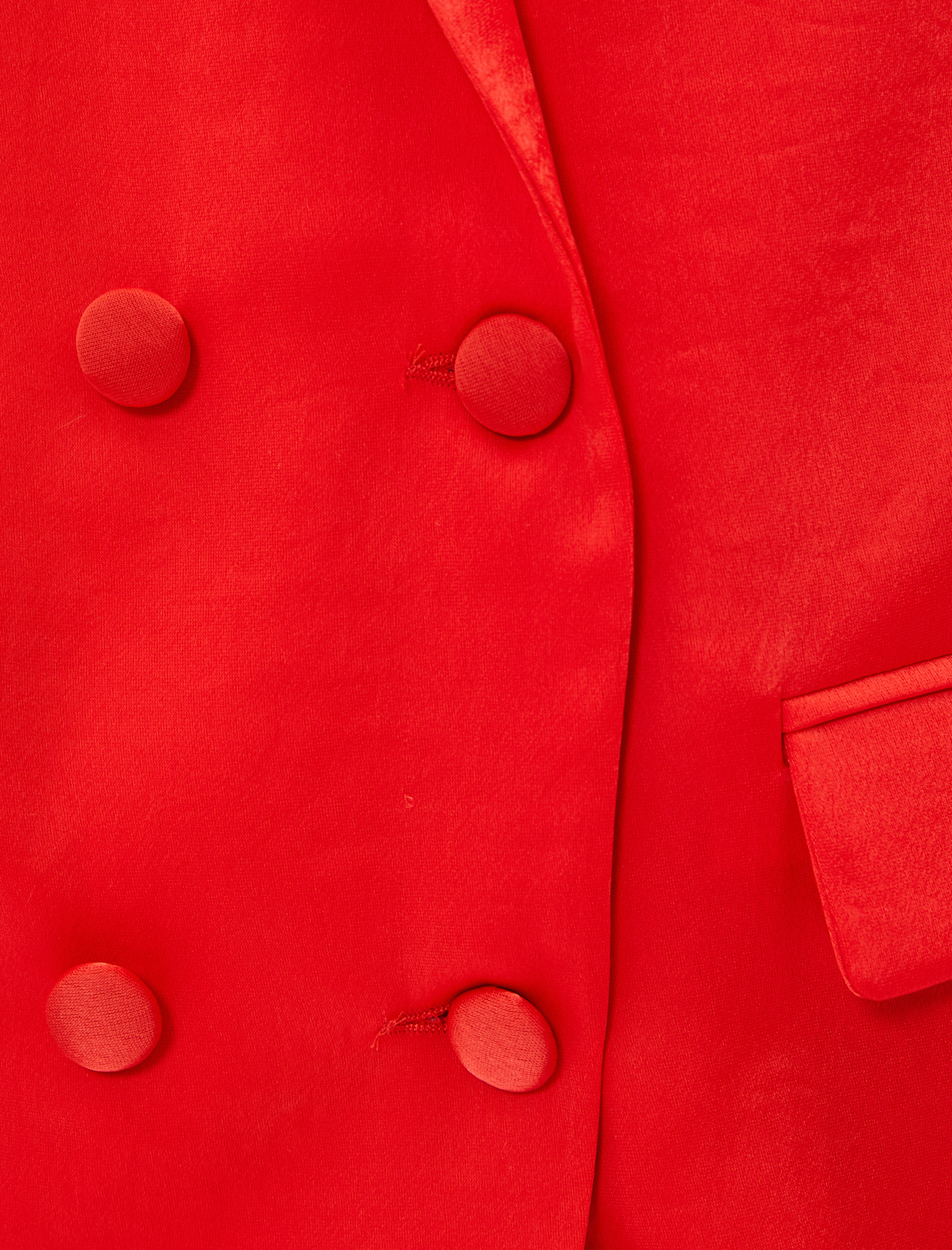   Oversize Blazer Yelek Kruvaze Düğmeli