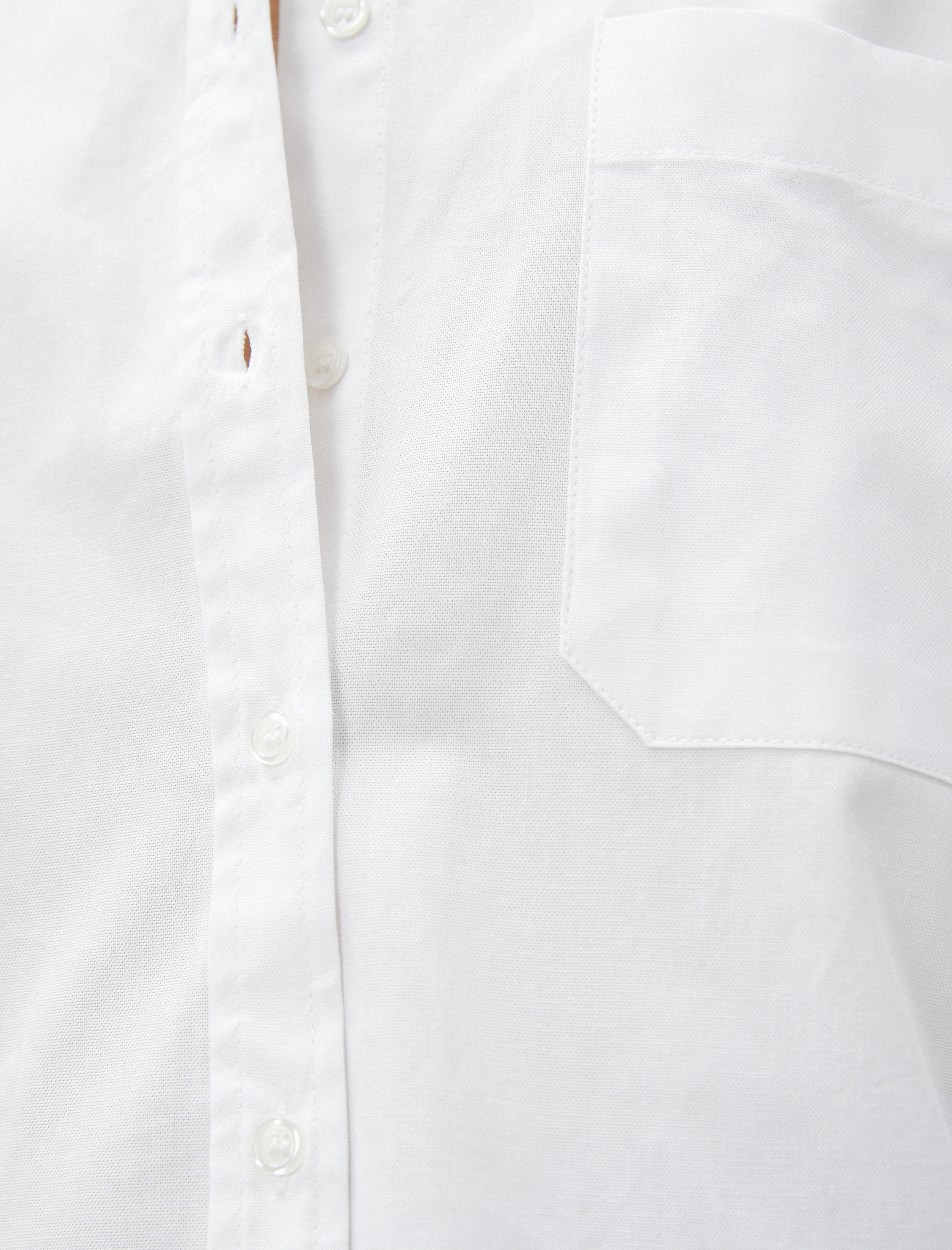   Oversize Gömlek Cepli Pamuklu