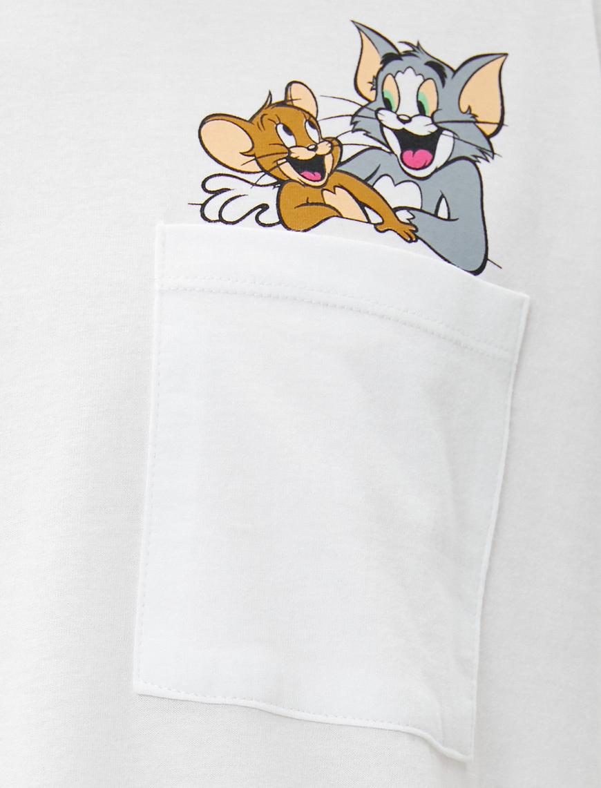   Tom ve Jerry Cepli Tişört Lisanslı Baskılı
