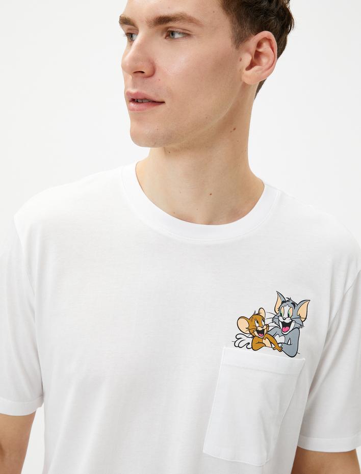  Tom ve Jerry Cepli Tişört Lisanslı Baskılı