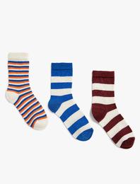 3'lü Soket Çorap Seti Desenli
