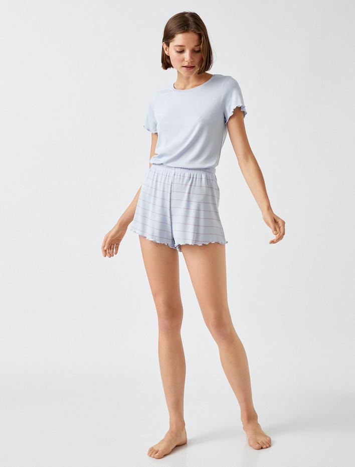  Desenli Örme Pijama Takımı